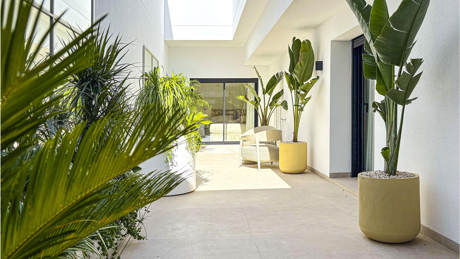 Living room with large windows, new-build villa, Centro de la Ciudad Quesada