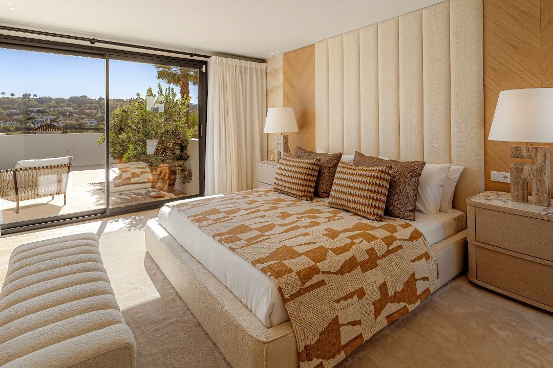 First floor plan of new-build villa in Aloha, Marbella