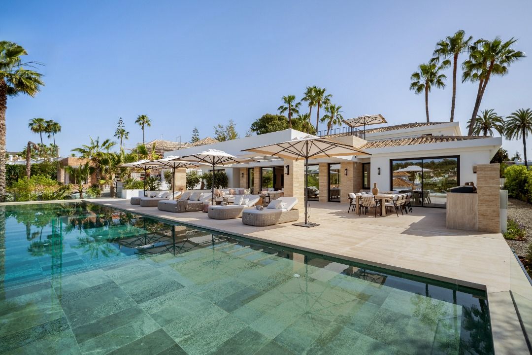 Construction detail of new-build villa in Aloha, Marbella