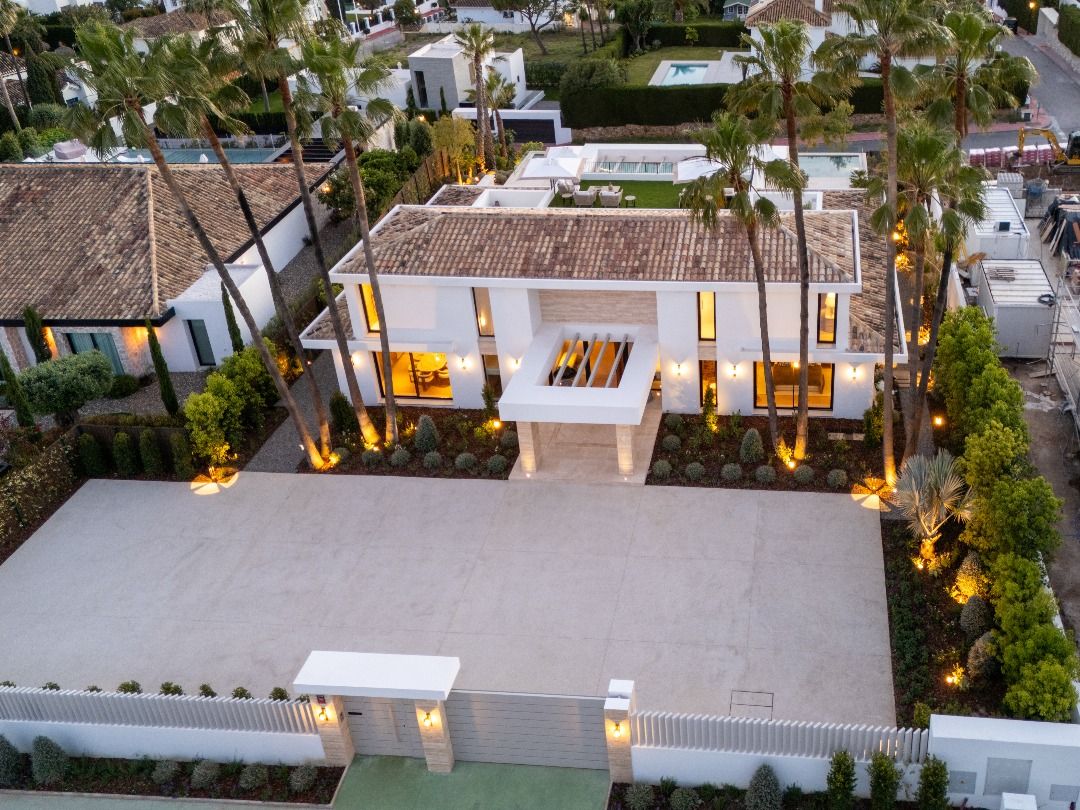 Material finishes and specification board, new-build villa in Aloha