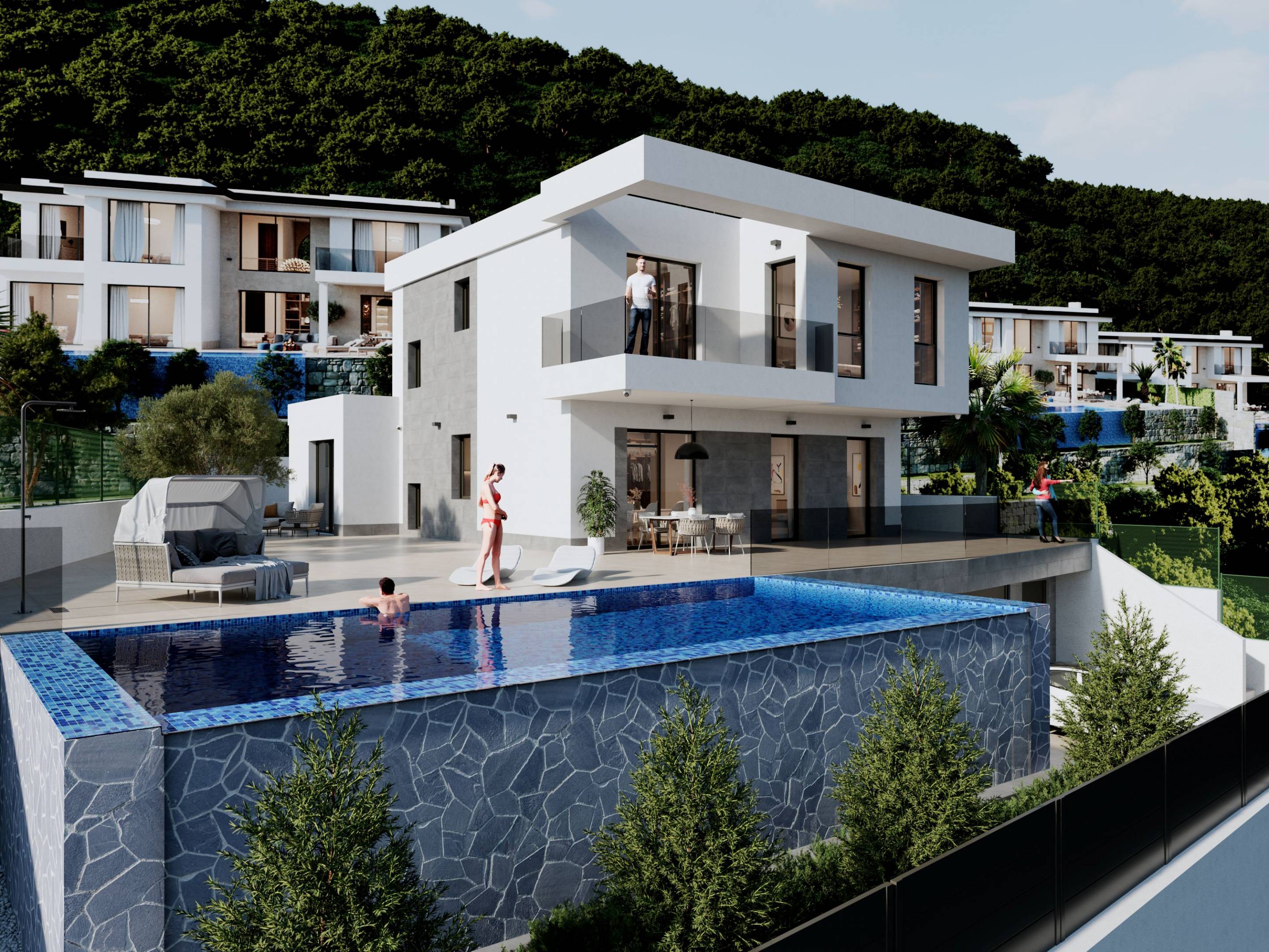 Covered terrace in new-build villa, Golf Bahía, Finestrat