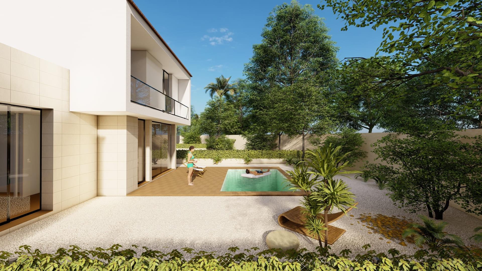 Site overview showing plot location of new-build villa in Montebello, La Nucía