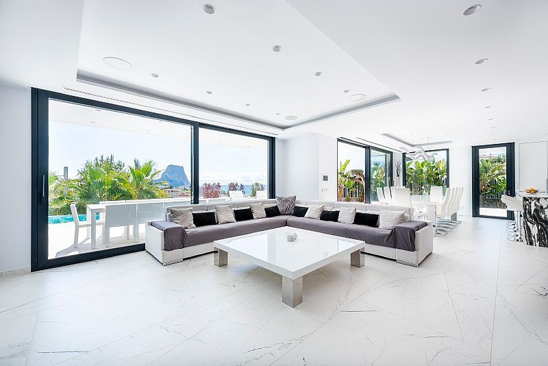 Bedroom with built-in storage in new-build villa, Manzanera, Calpe