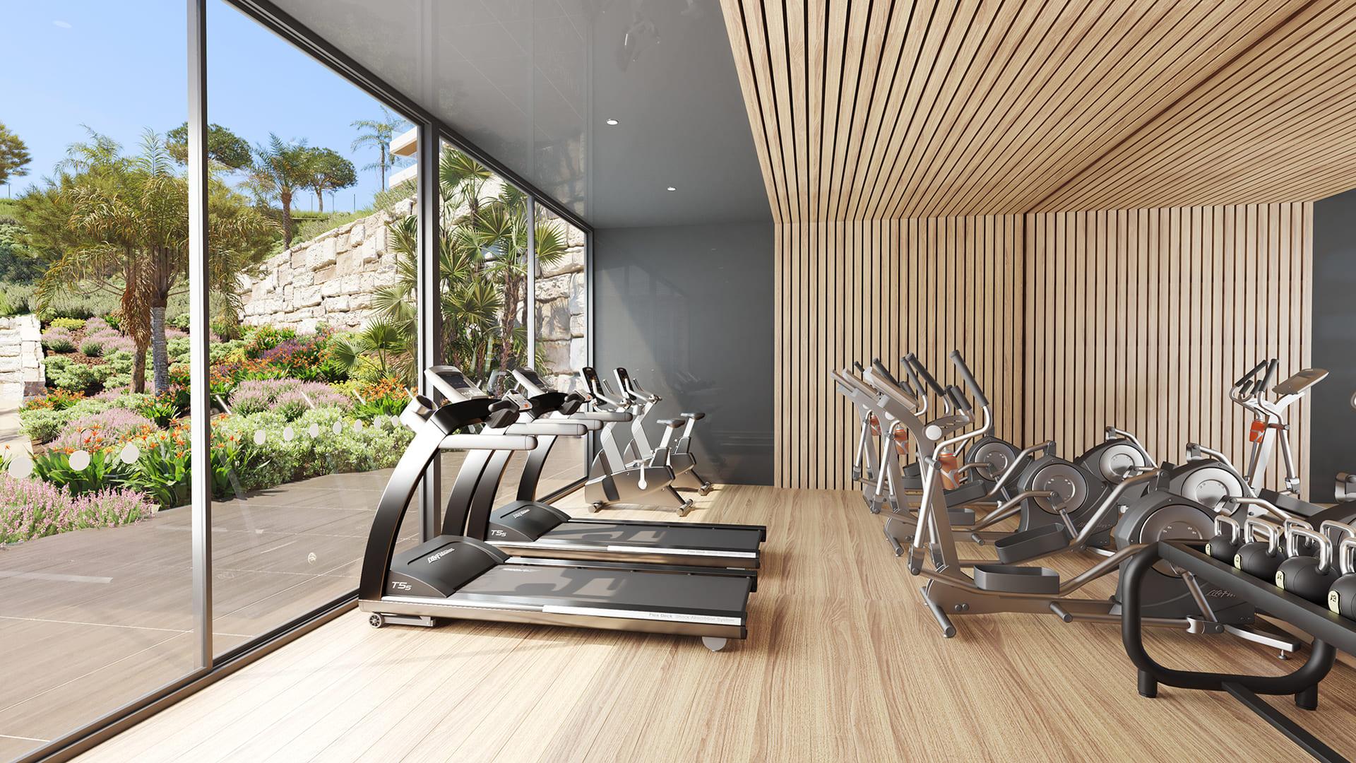 Bedroom with built-in wardrobes in new-build penthouse, Riviera del Sol, Mijas