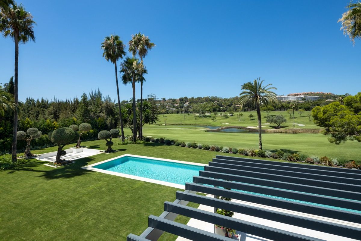 Architectural CGI render of new-build villa, Puerto Banús, Marbella