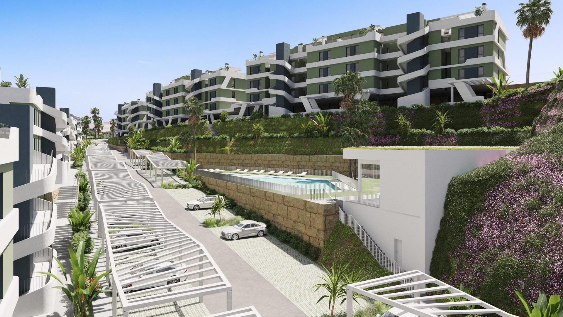 Main bedroom in 2-bedroom new-build penthouse on third floor, La Cala de Mijas