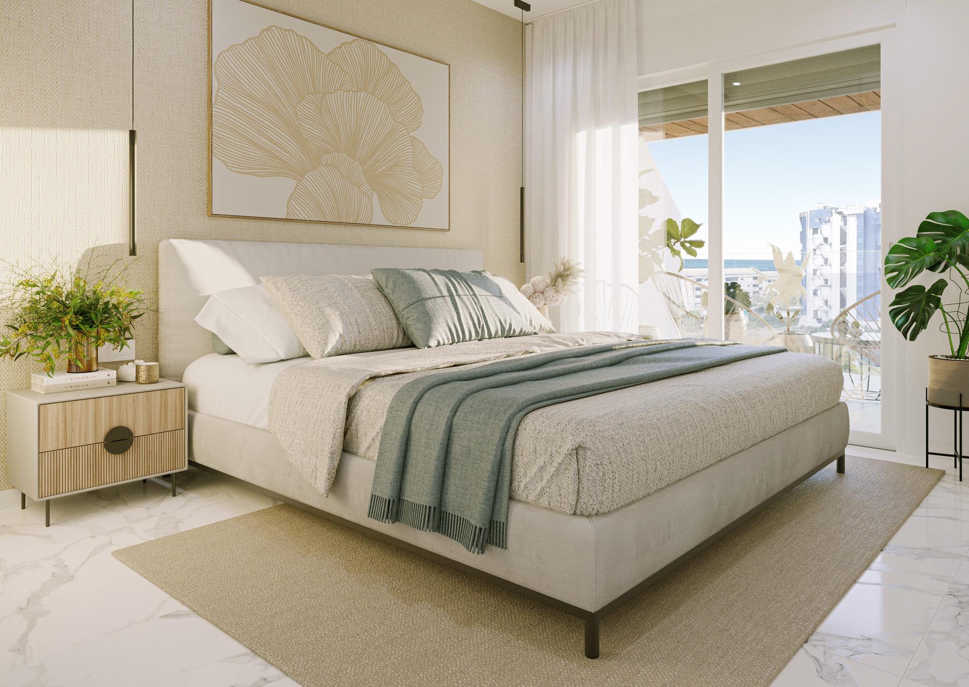 Landscaped communal gardens at new-build development, Punta Prima, Torrevieja
