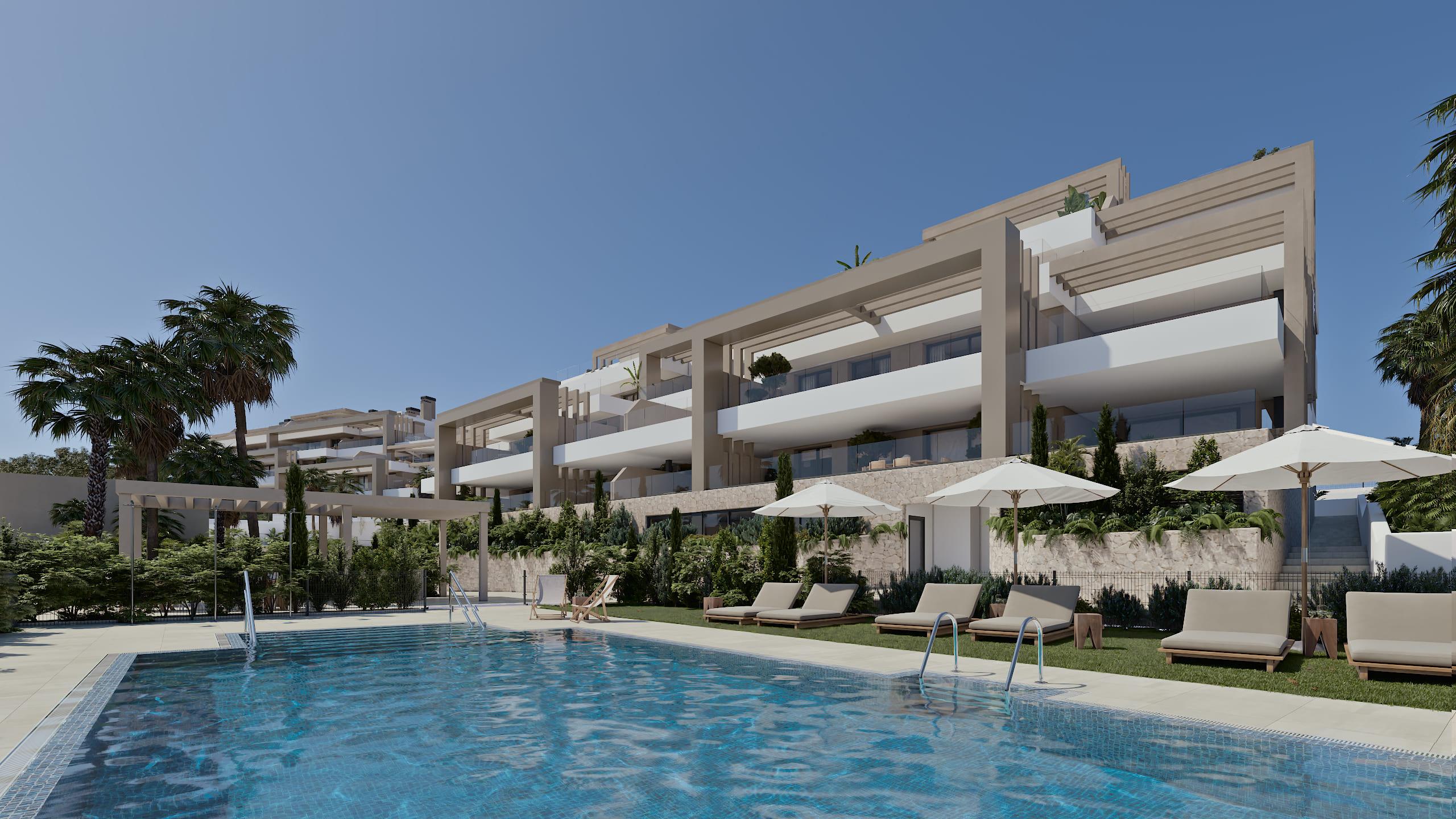 Building entrance and lift lobby, new-build penthouse, Las Mesas