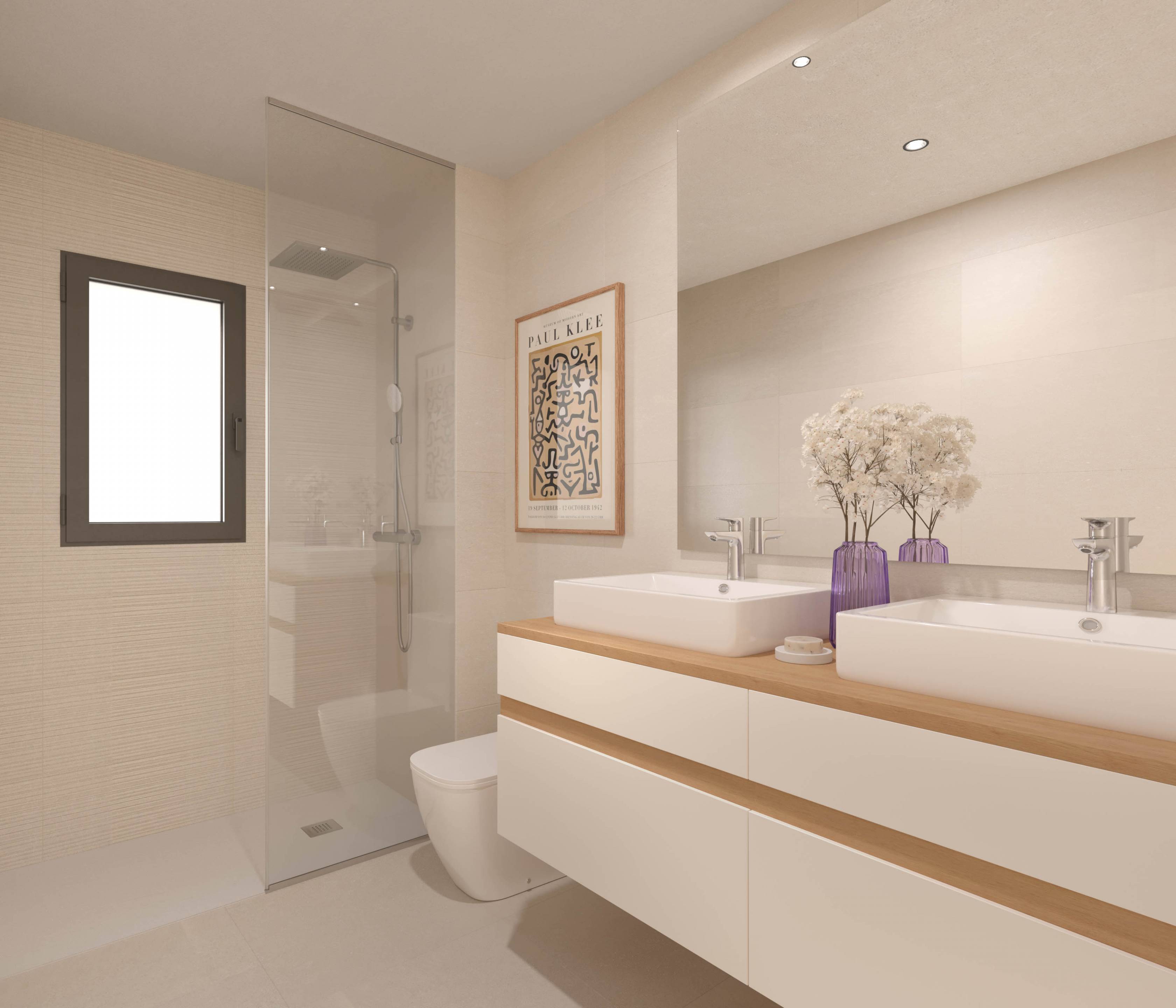 Kitchen worktop and unit detail, new-build apartment, El Saltillo, Torremolinos
