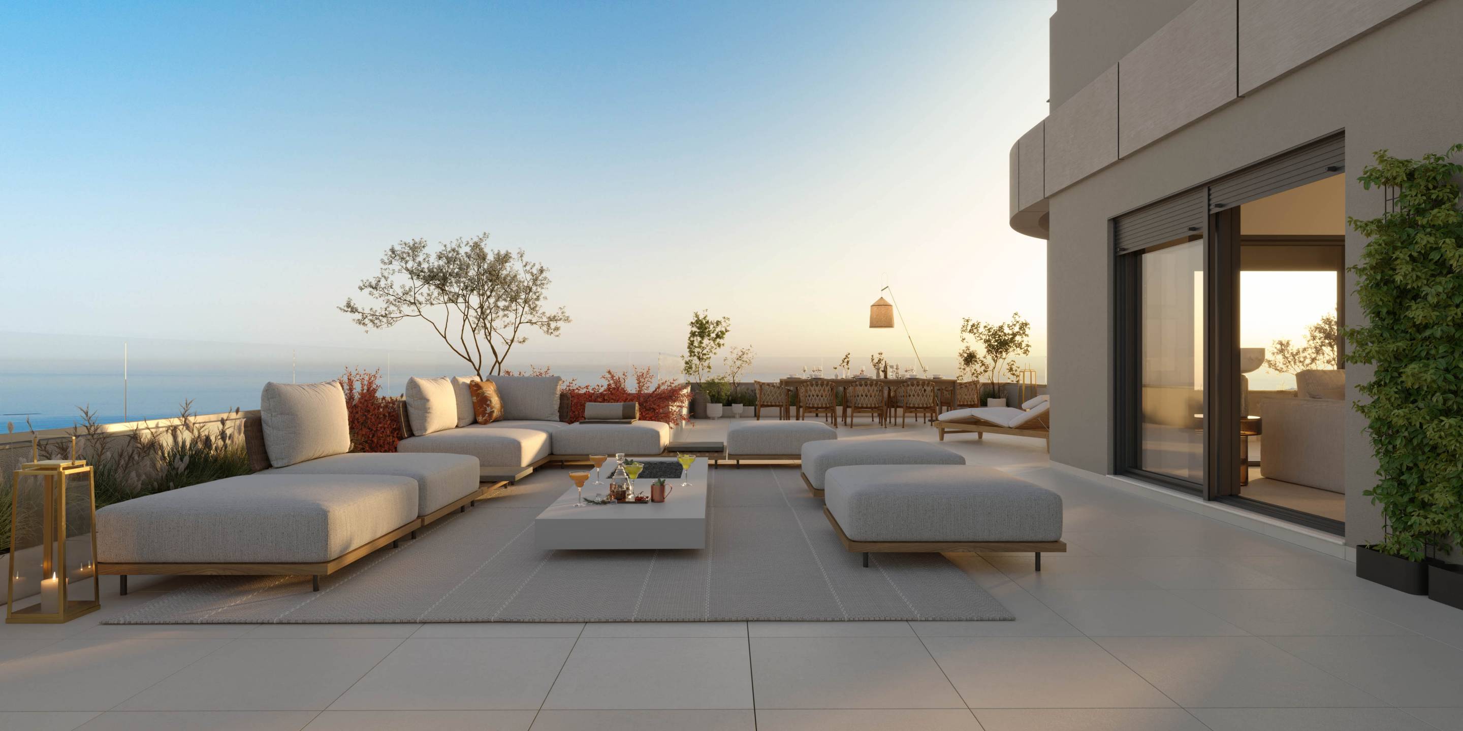 View from second floor of five-storey new-build block, El Saltillo, Torremolinos