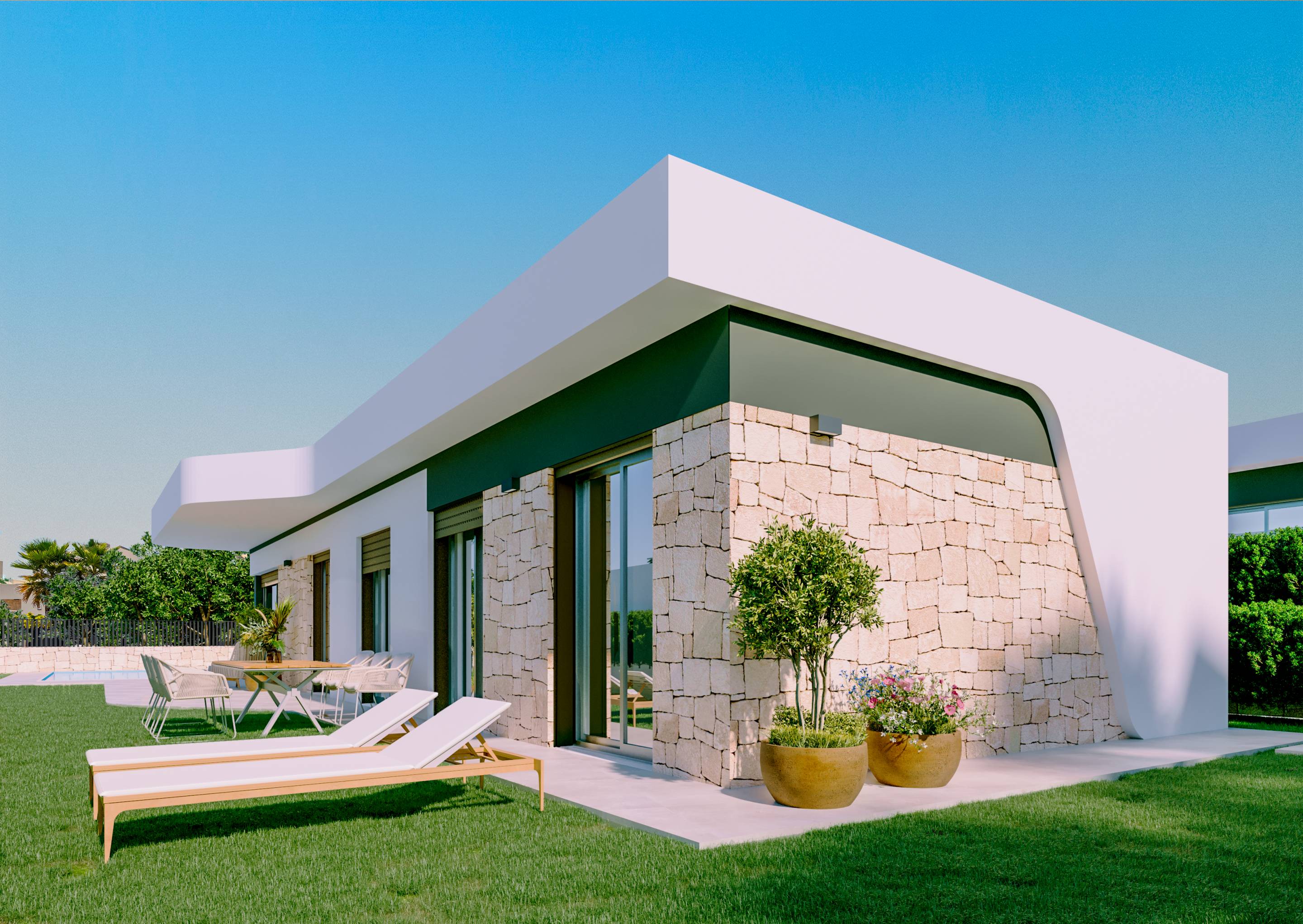Second bedroom in single-storey new-build villa, Finestrat Hills