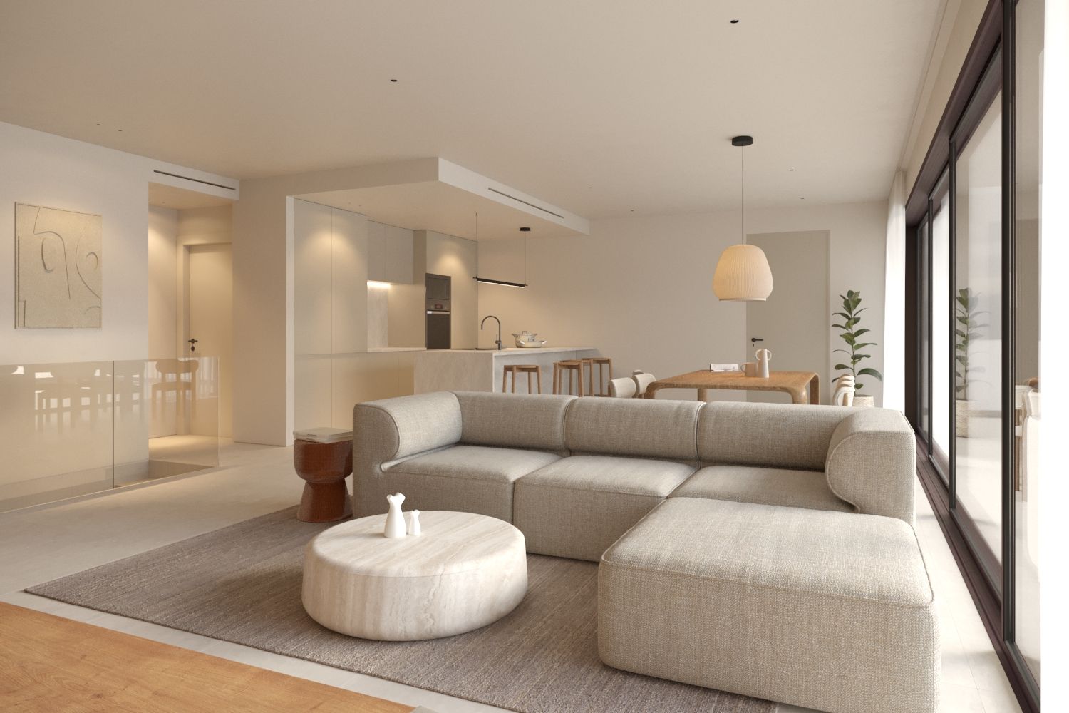 Hallway and internal layout of new-build villa in Dolores