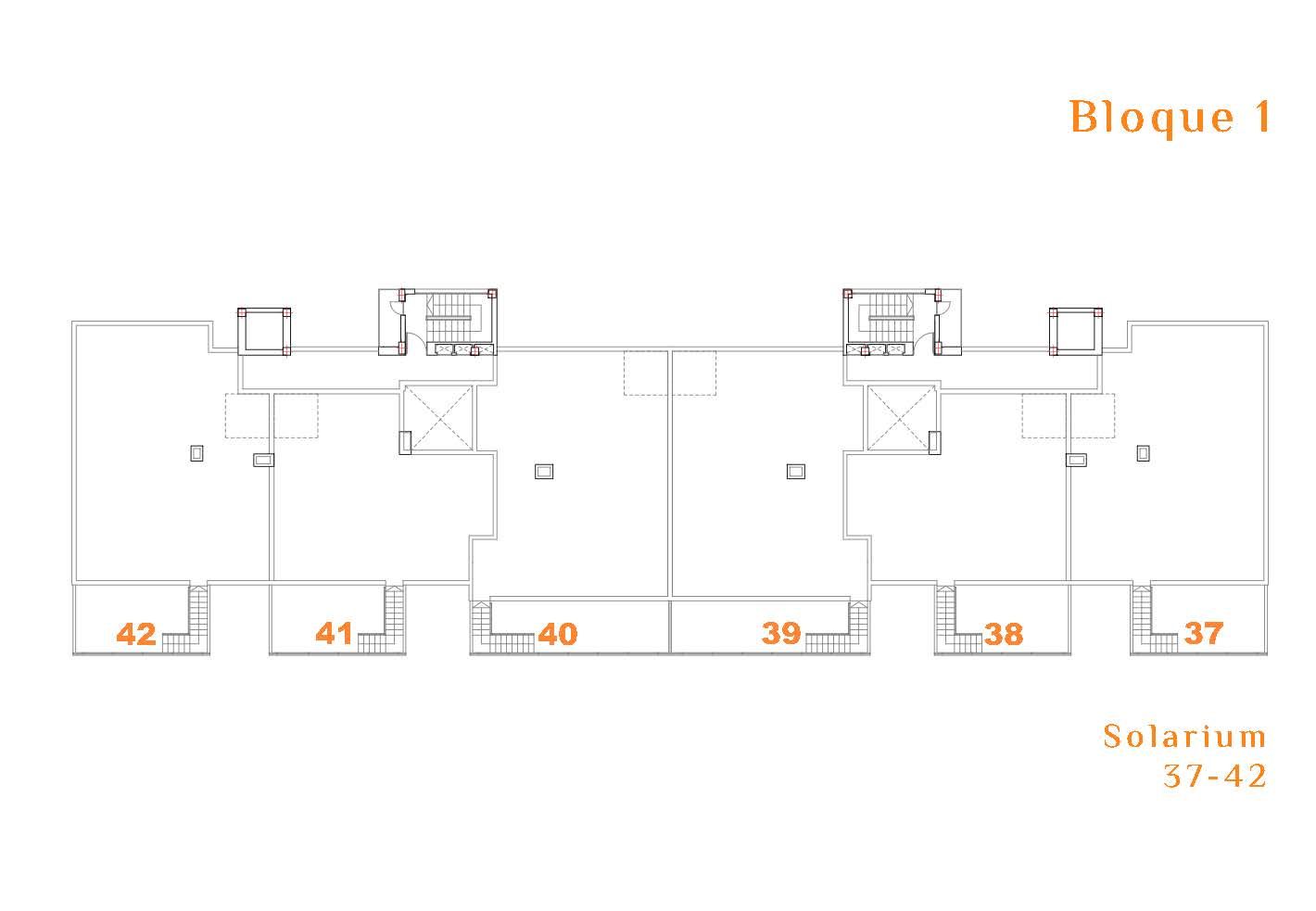 Third floor plan view of top-floor penthouse, Pueblo, San Miguel De Salinas