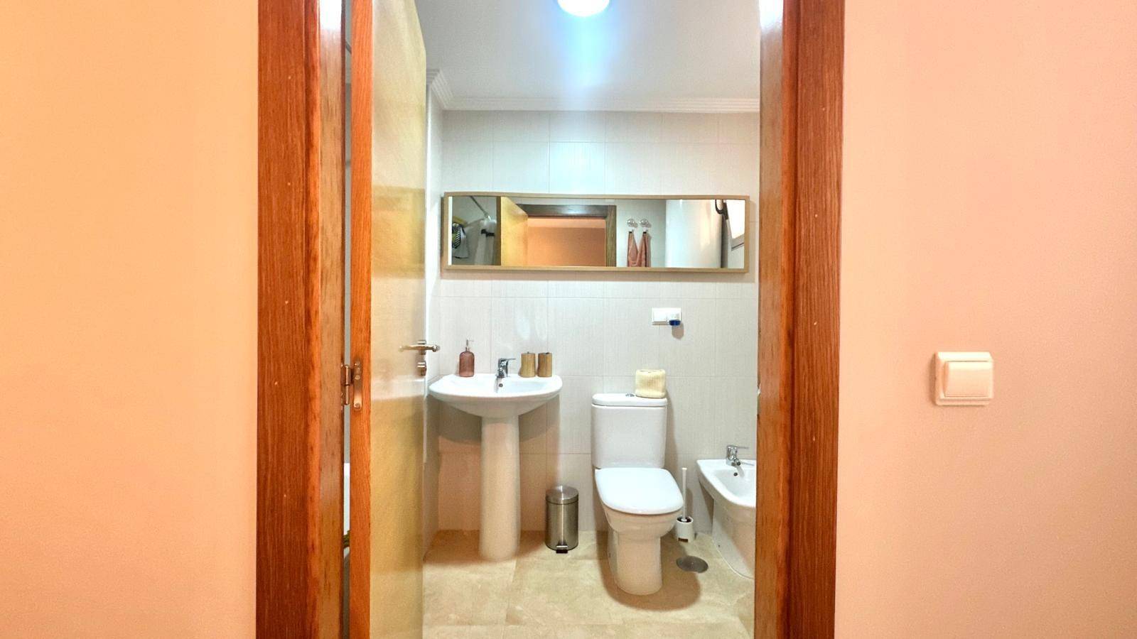 Bathroom fittings and tiling in apartment, La Mata Pueblo, Torrevieja