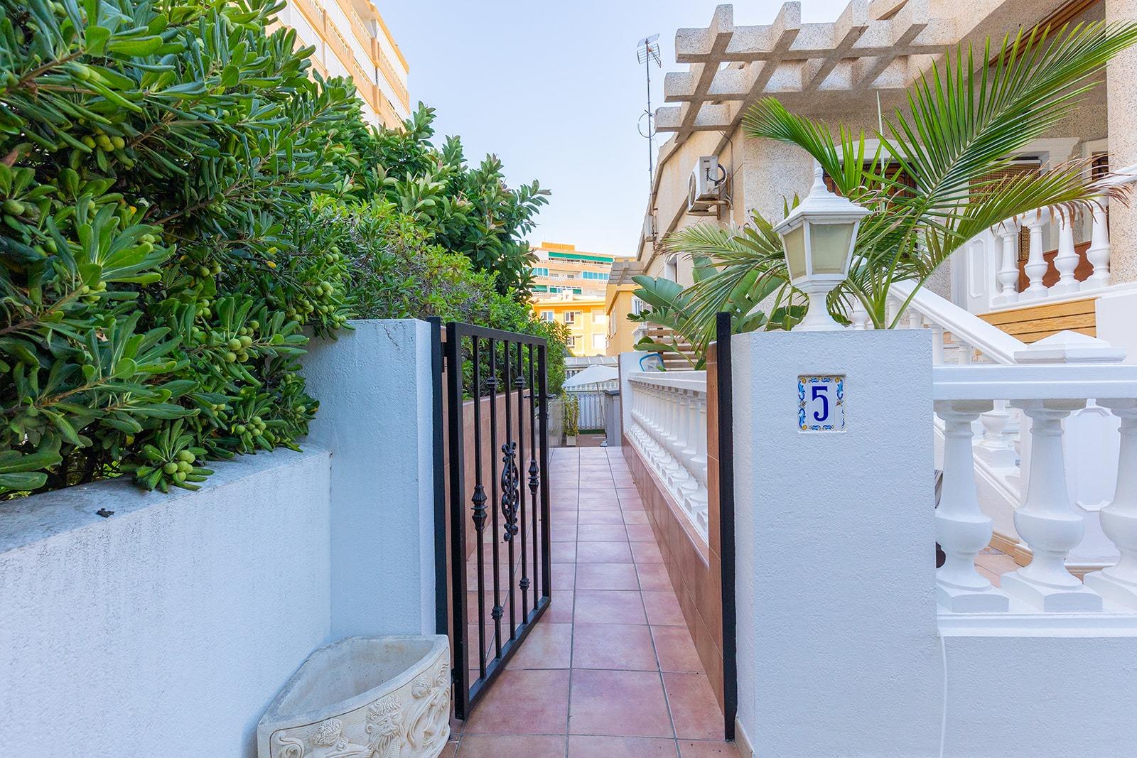 Communal garden in residential bungalow complex, La Mata, Torrevieja