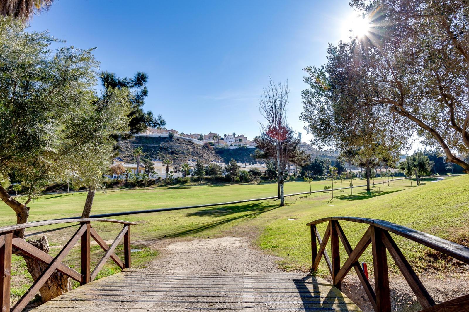Garden perimeter with low-maintenance planting, Pueblo Bravo villa