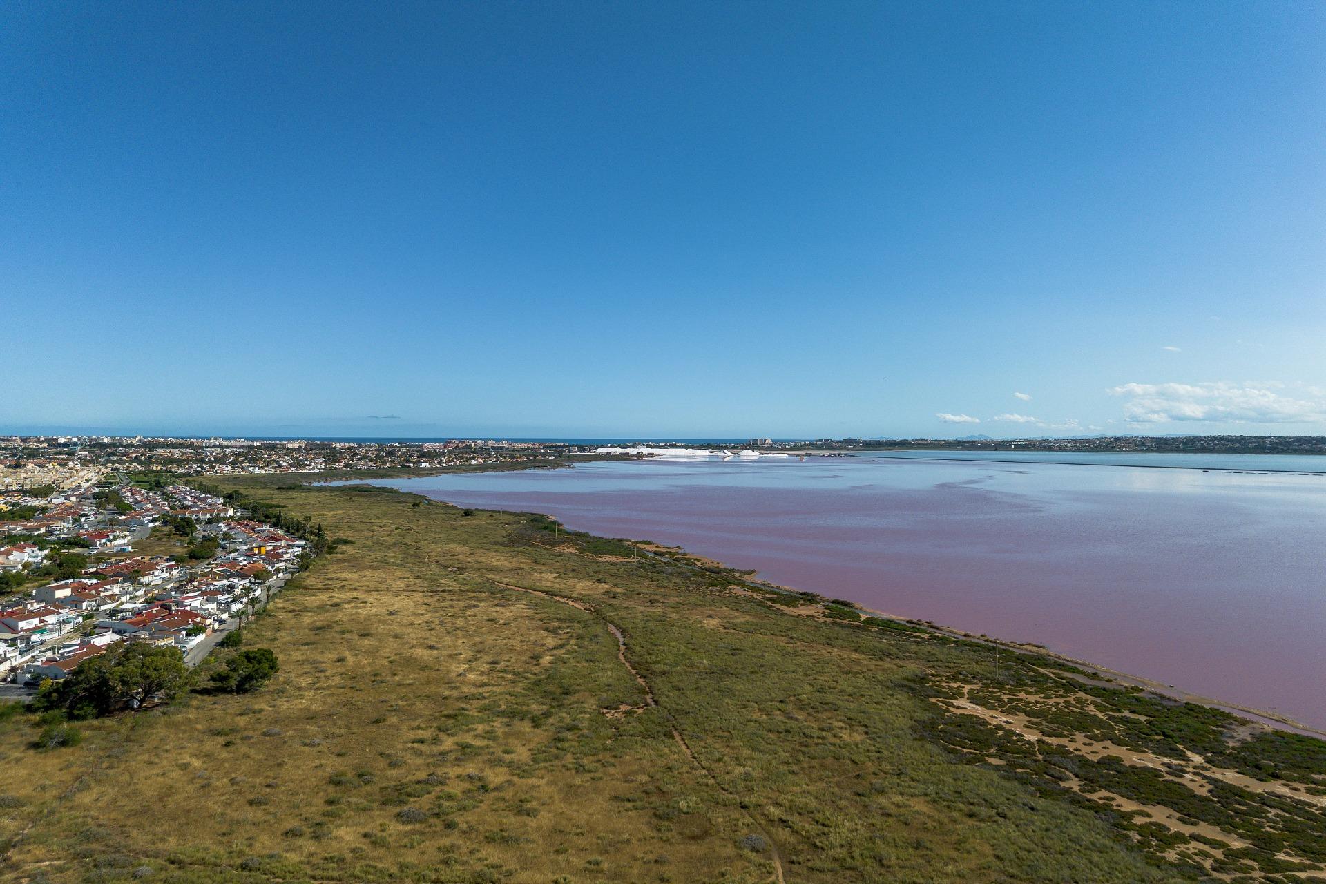 Elevated view of villa plot and corner position, Torretas, Torrevieja