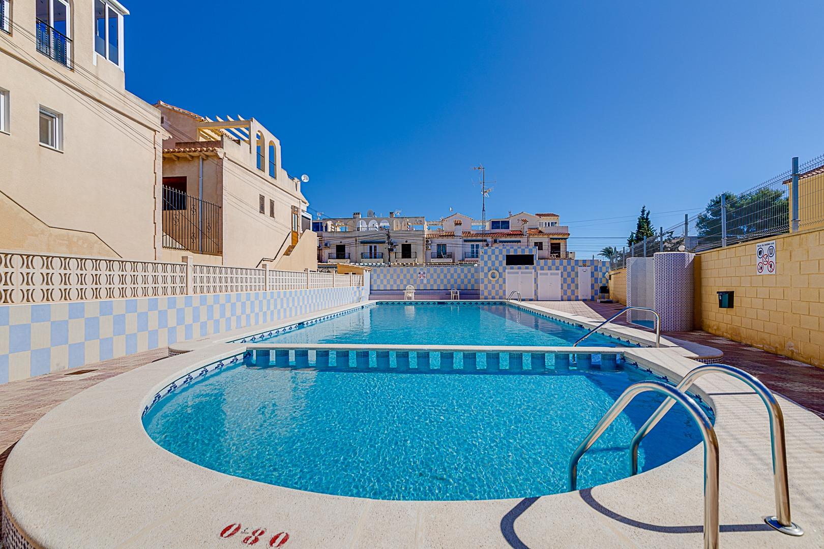 Living room with tiled flooring and natural light, 2-bedroom bungalow, La Siesta, Torrevieja