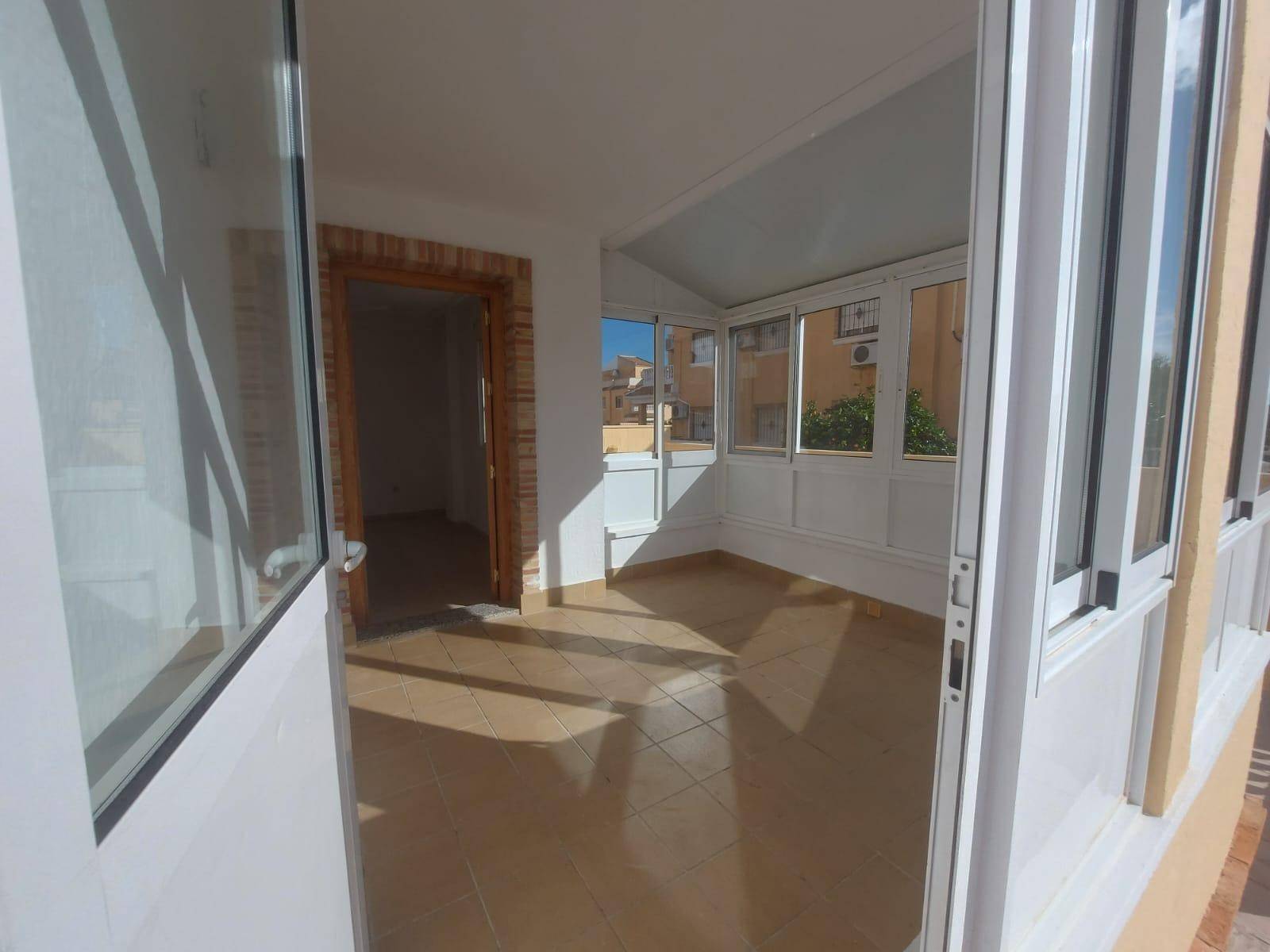 Stainless steel extractor hood above new kitchen units, Lo Marabú villa, Rojales