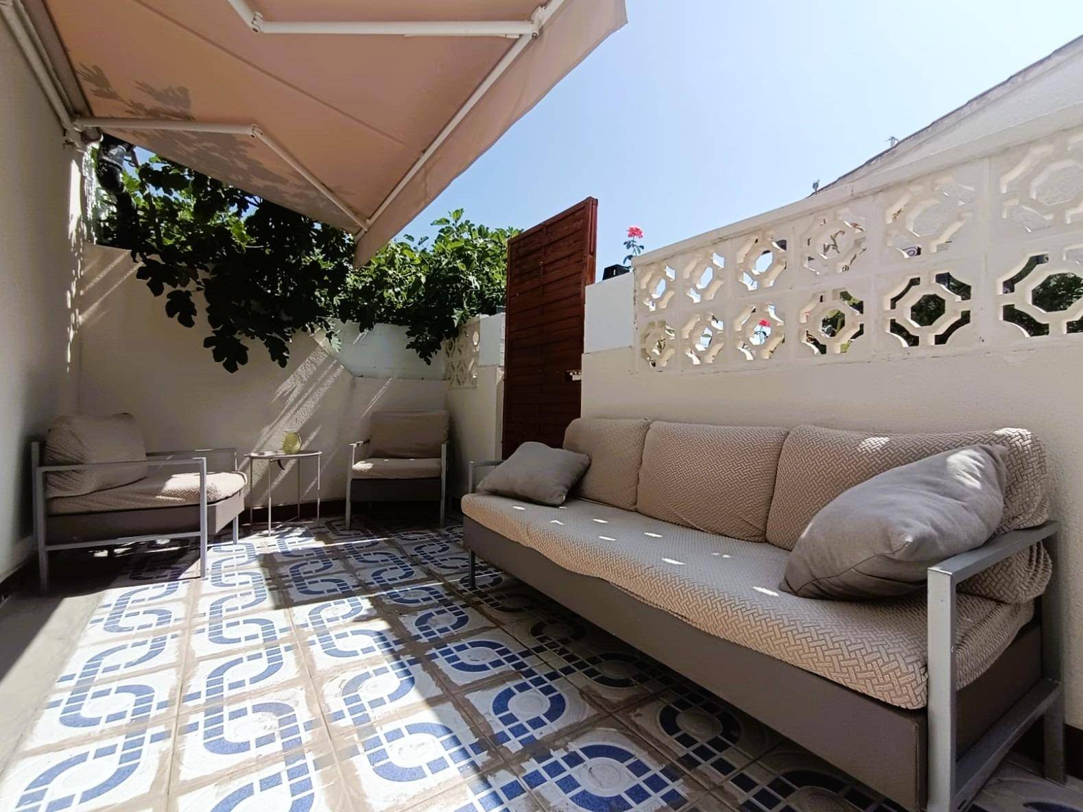 Communal garden surroundings of bungalow development, La Siesta