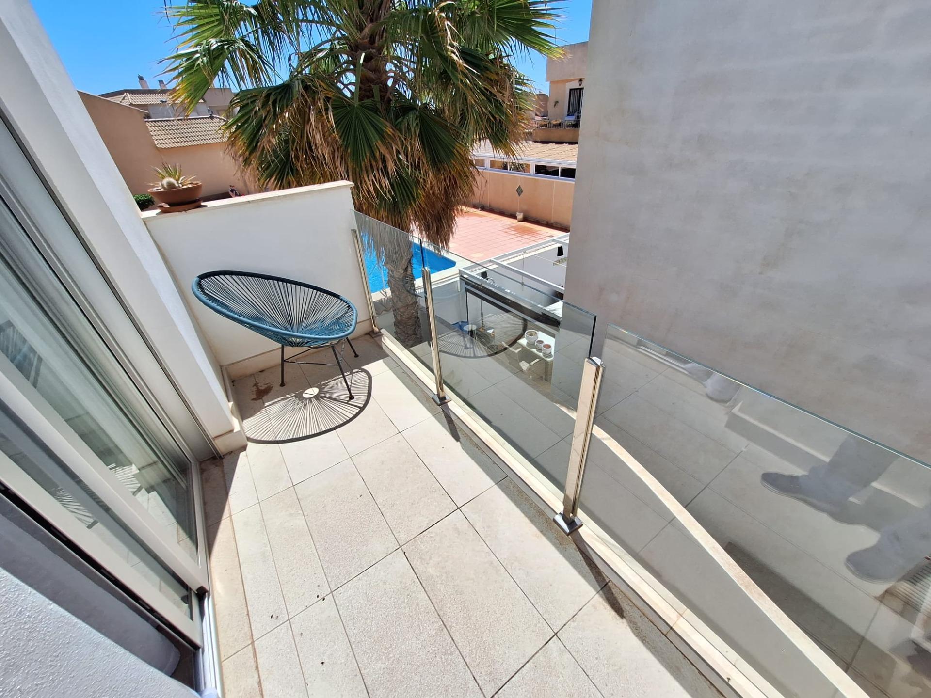 Living room with window in 3-bedroom villa, Los Frutales, Torrevieja
