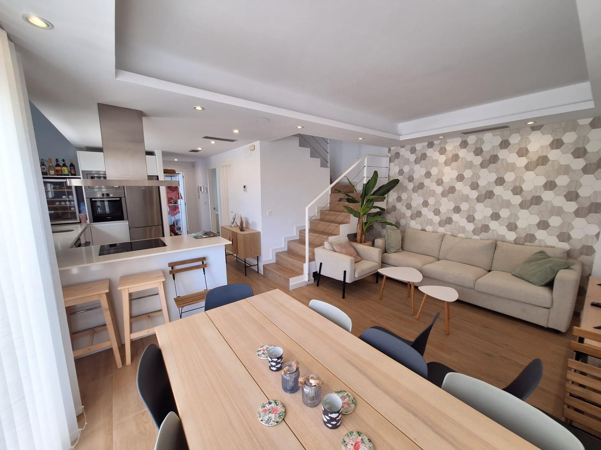 Living room interior of 3-bedroom villa in Los Frutales, Torrevieja