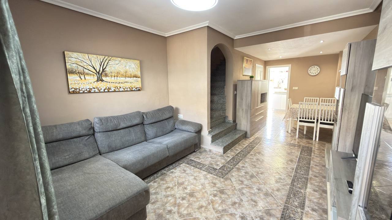 Master bedroom balcony with sea view in 3-bedroom villa, La Zenia
