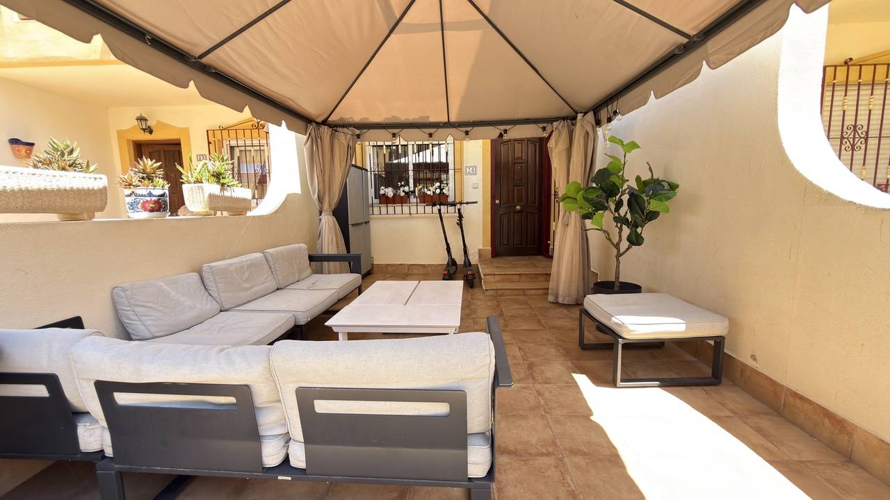 Rear patio area of villa in La Zenia, Orihuela Costa