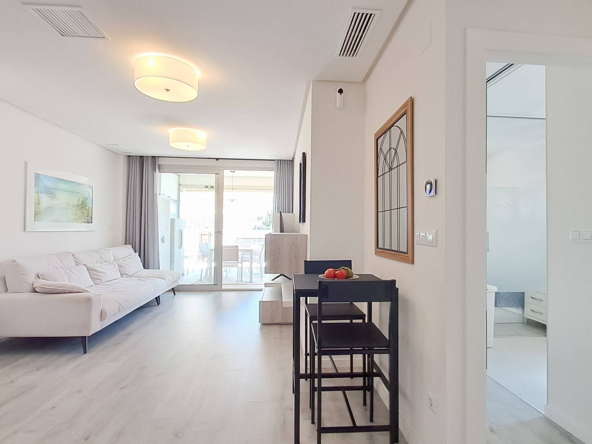 En-suite or second bathroom detail, ground-floor apartment, Los Dolses