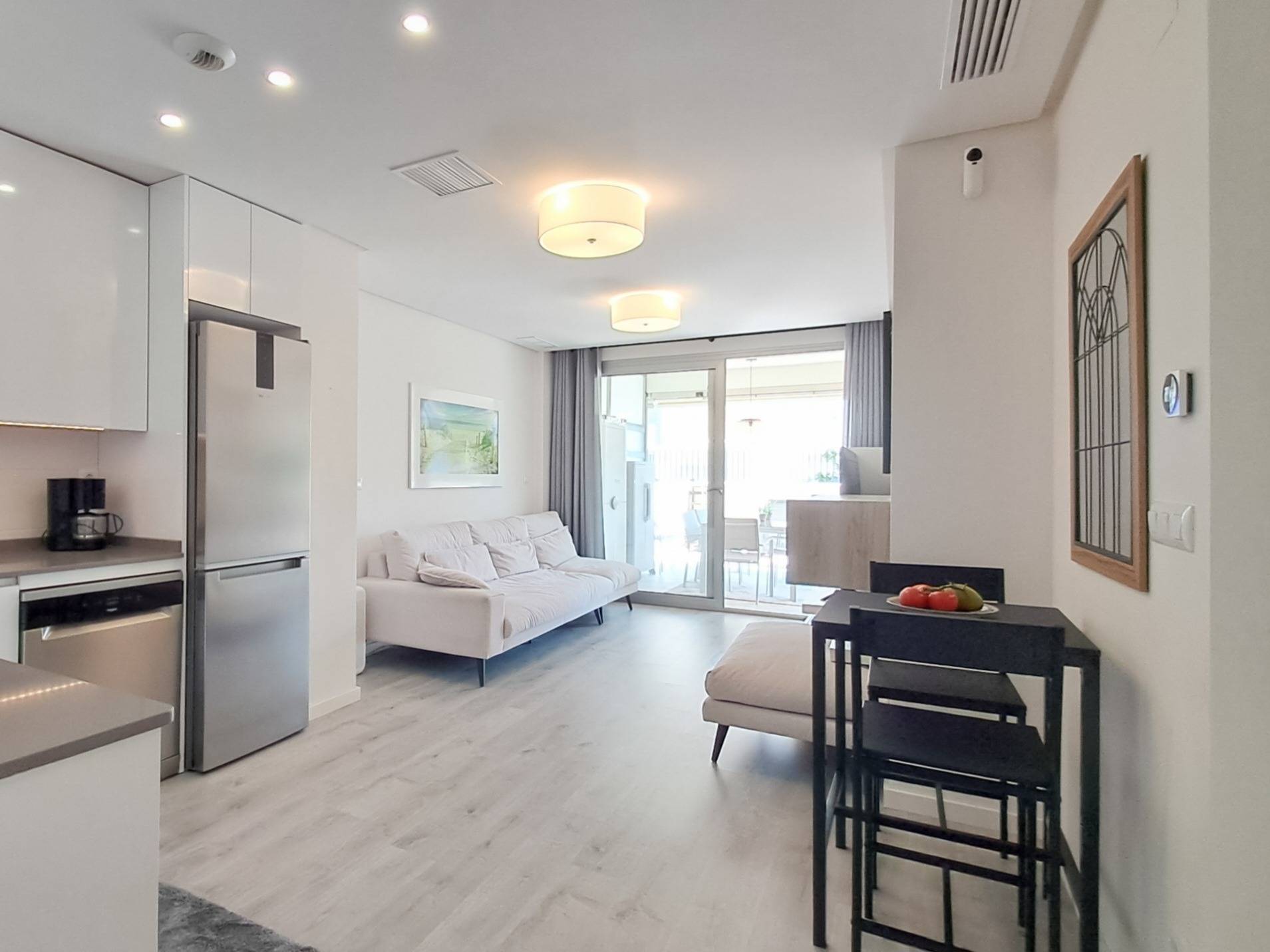 Kitchen with fitted units in ground-floor apartment, Los Dolses, Orihuela Costa