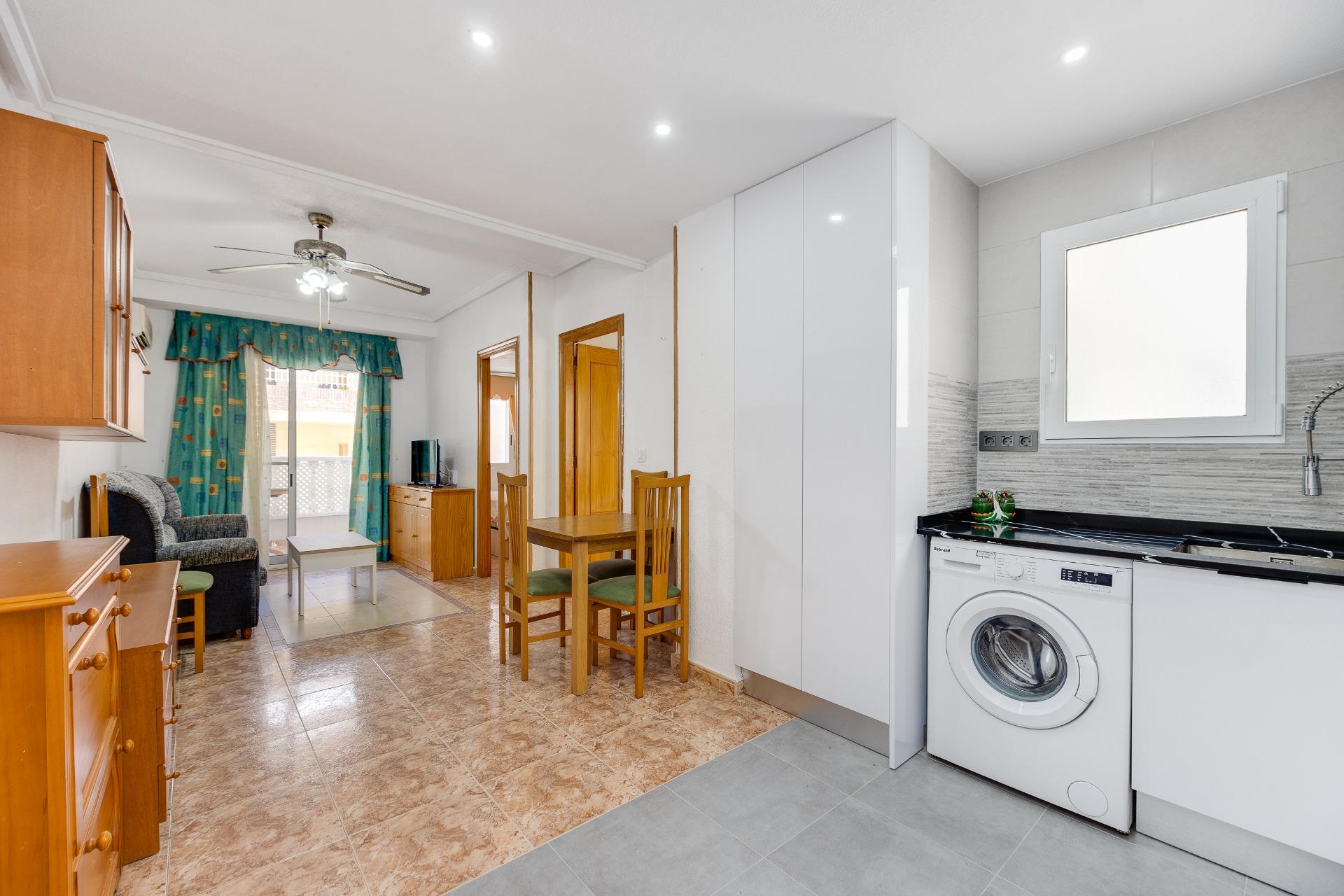 Living room seating area with air conditioning unit, Playa del Cura, Torrevieja