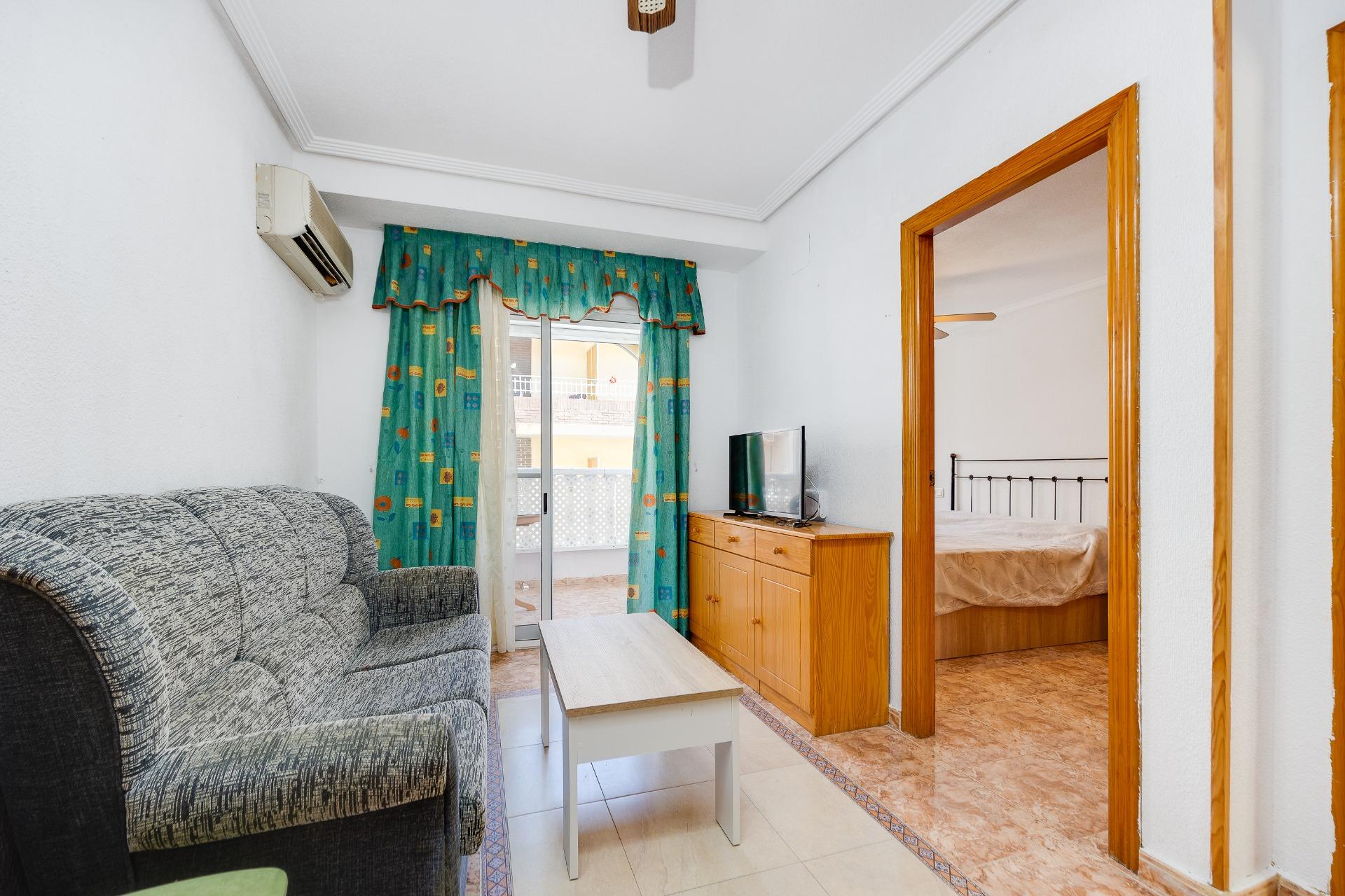 Renovated bathroom with modern fittings and tiling in apartment, Playa del Cura