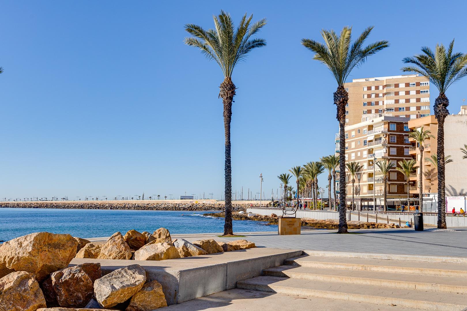 Terrace viewed from inside studio, 4th floor, Habaneras, Torrevieja