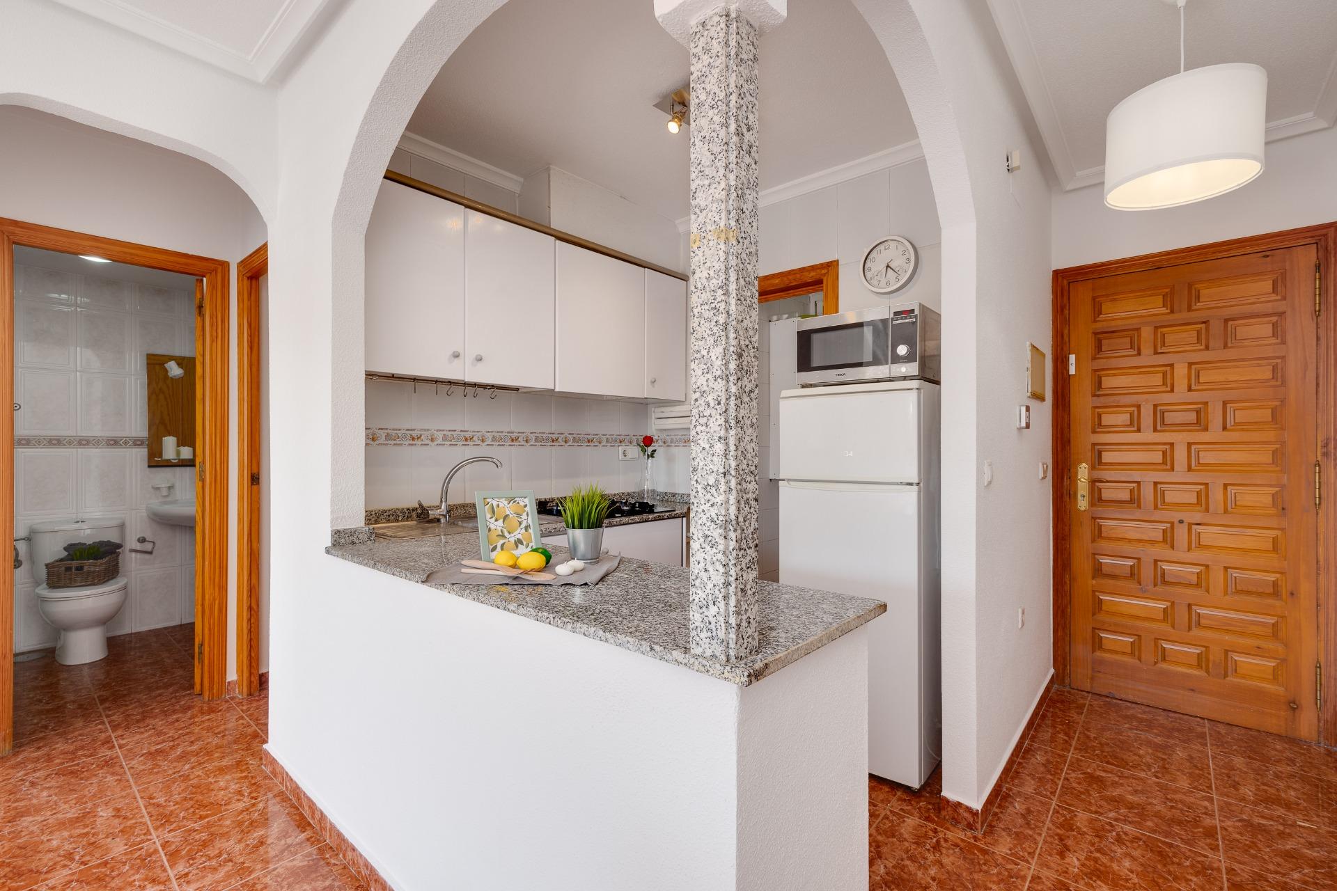 Exterior of apartment block with lift access, Calas Blanca, Torrevieja