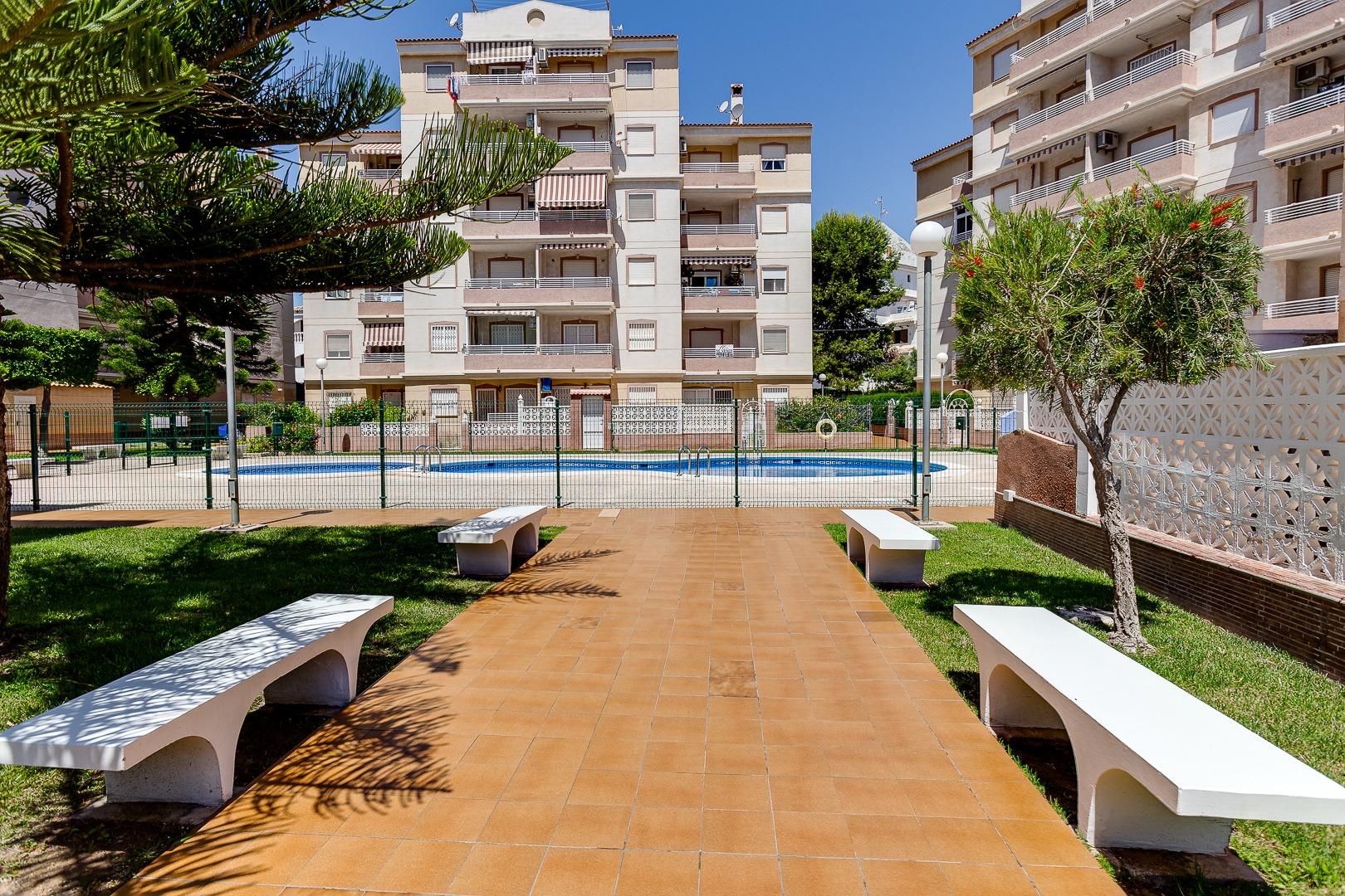 Terrace railing and outdoor space of first-floor apartment, Calas Blanca, Torrevieja