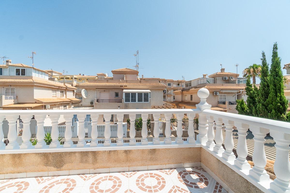Outdoor furniture on garden terrace, Playa Flamenca townhouse