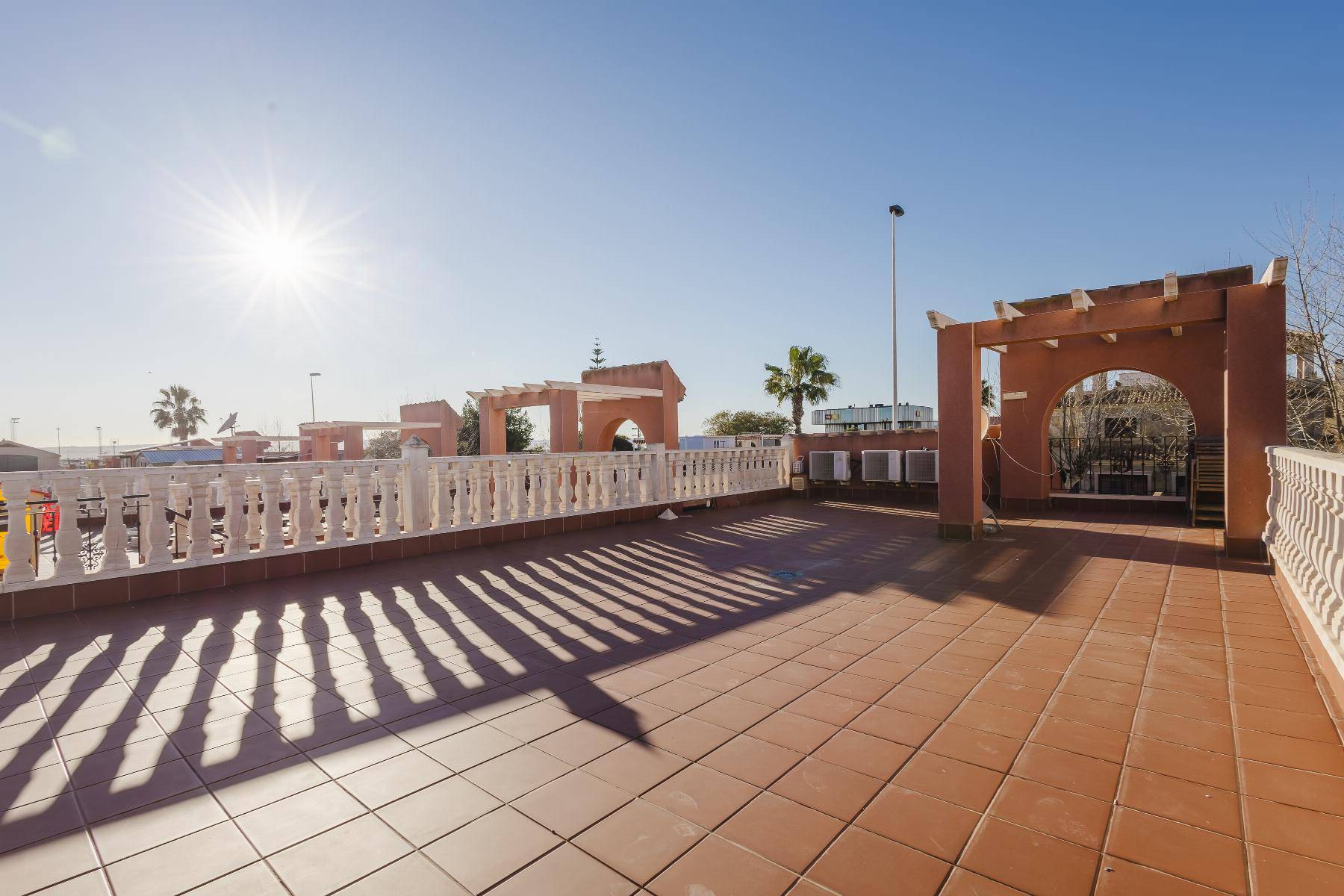 Elevated view of villa plot and roofline, Aguas Nuevas, Torrevieja