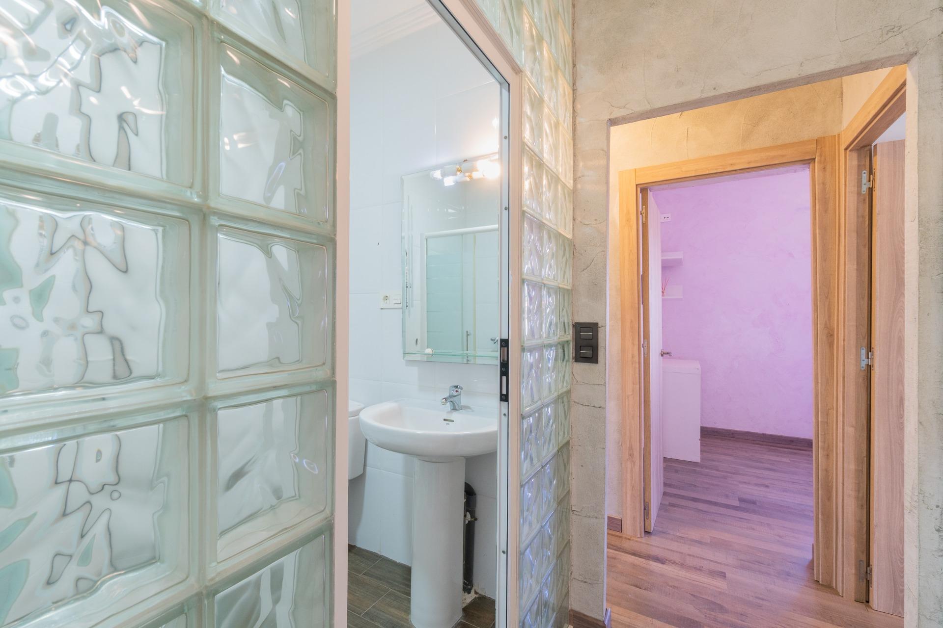 Bathroom with vanity unit and tiling, corner villa, Torreta Florida
