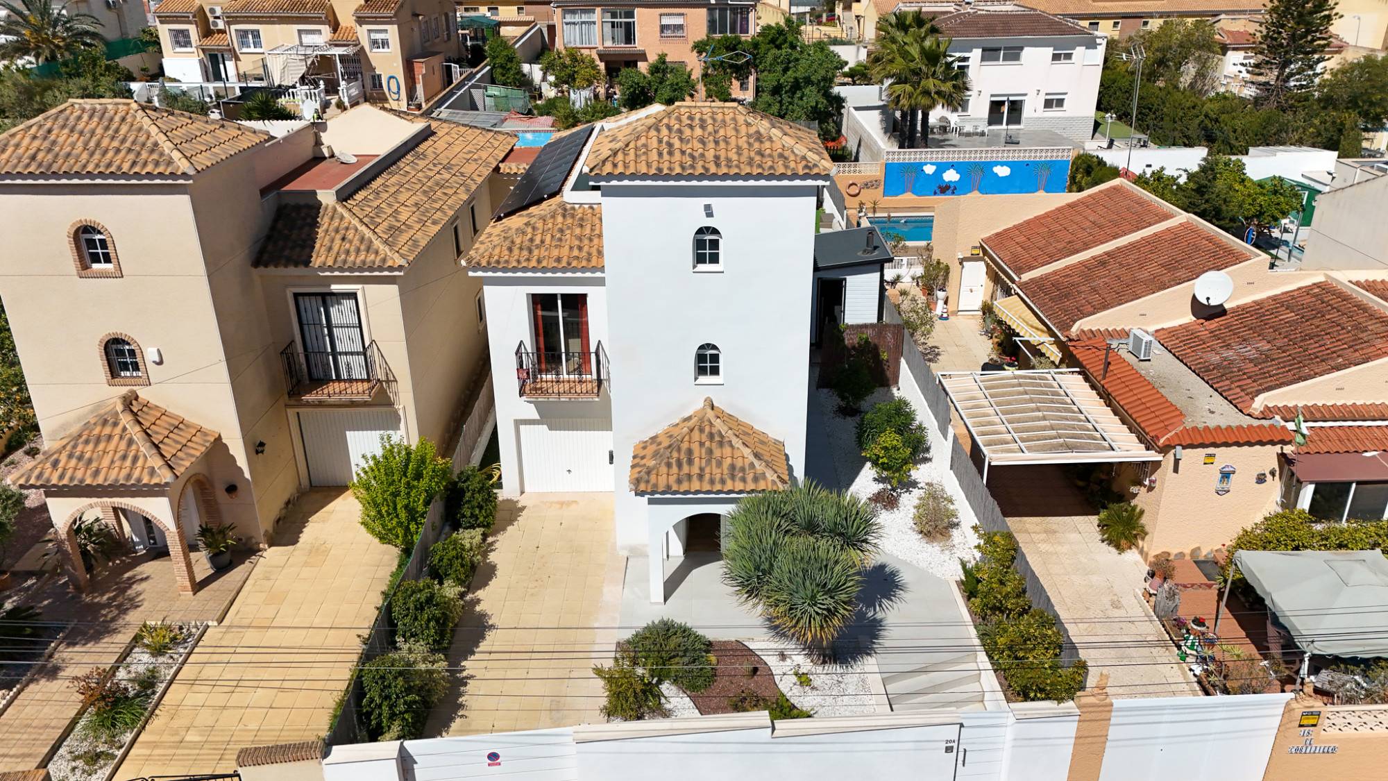 Bedroom window overlooking the rear garden, La Siesta villa, Torrevieja