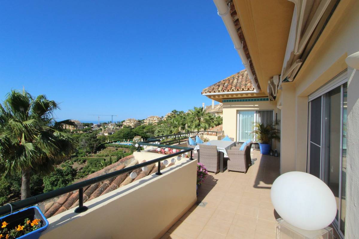 Kitchen on main level of 3-bedroom duplex penthouse, Elviria Hills, Marbella
