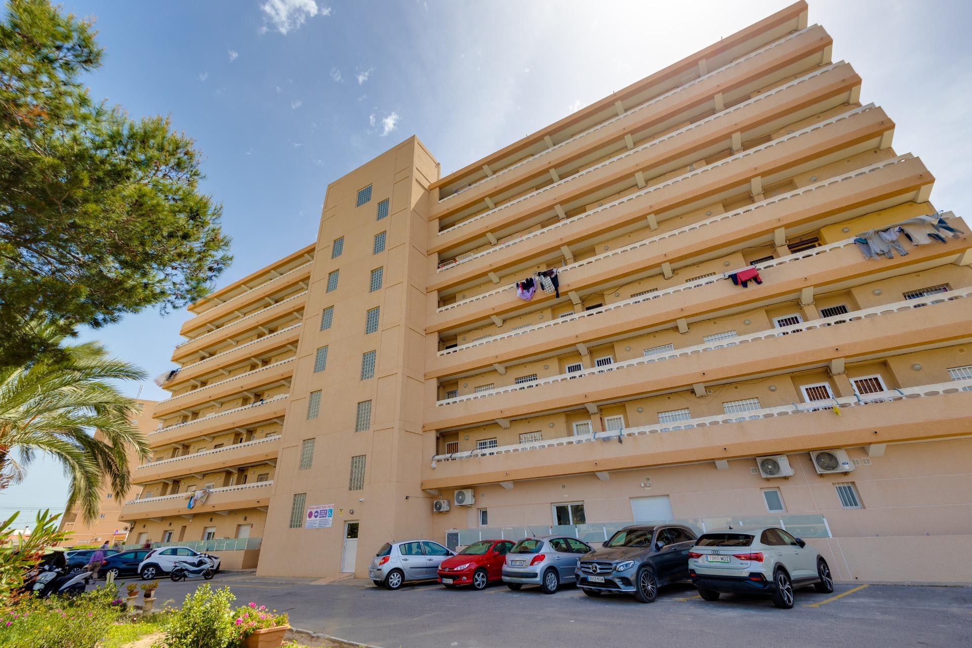Building entrance and communal lobby, apartment block in La Mata, Torrevieja