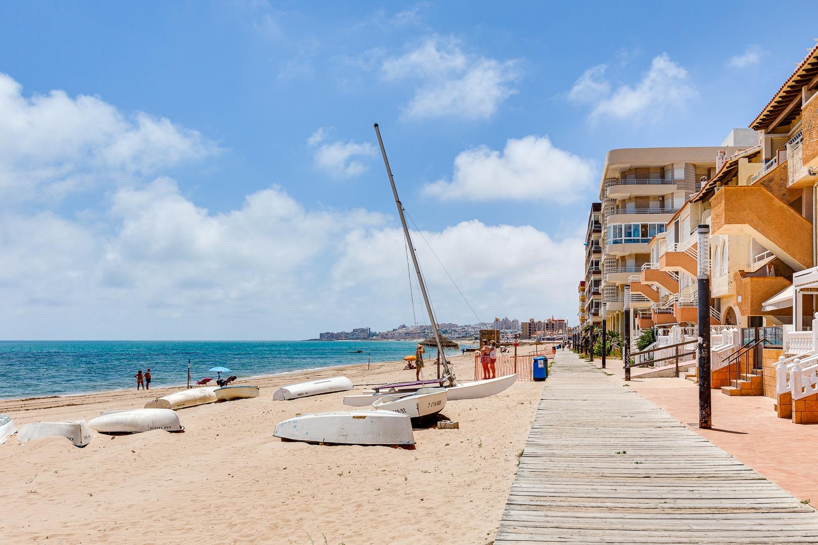 Outdoor furniture on south-facing terrace, 1-bedroom apartment, La Mata
