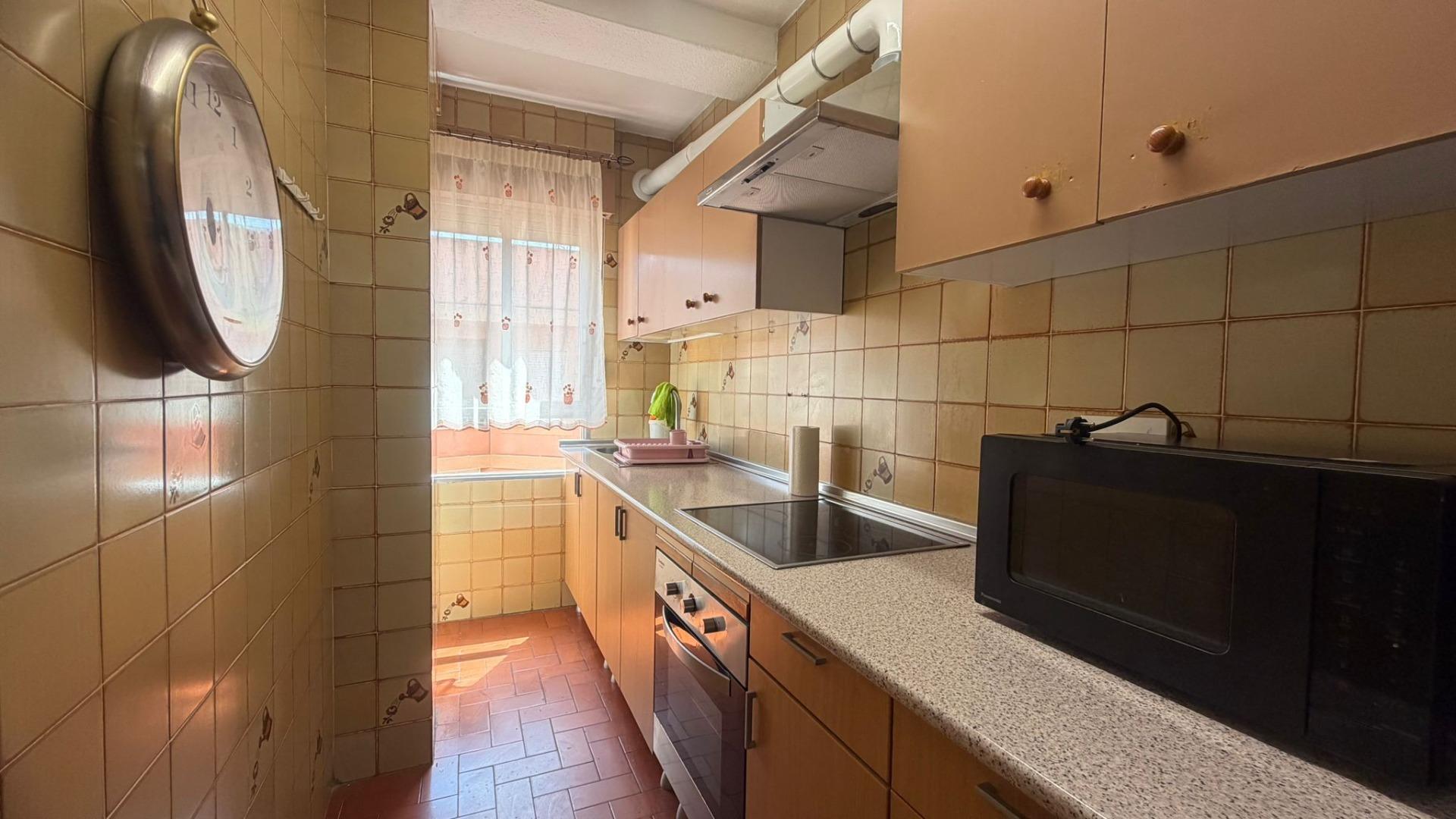 Terrace floor tiles and railing in 4th-floor penthouse, Playa de los Locos, Torrevieja