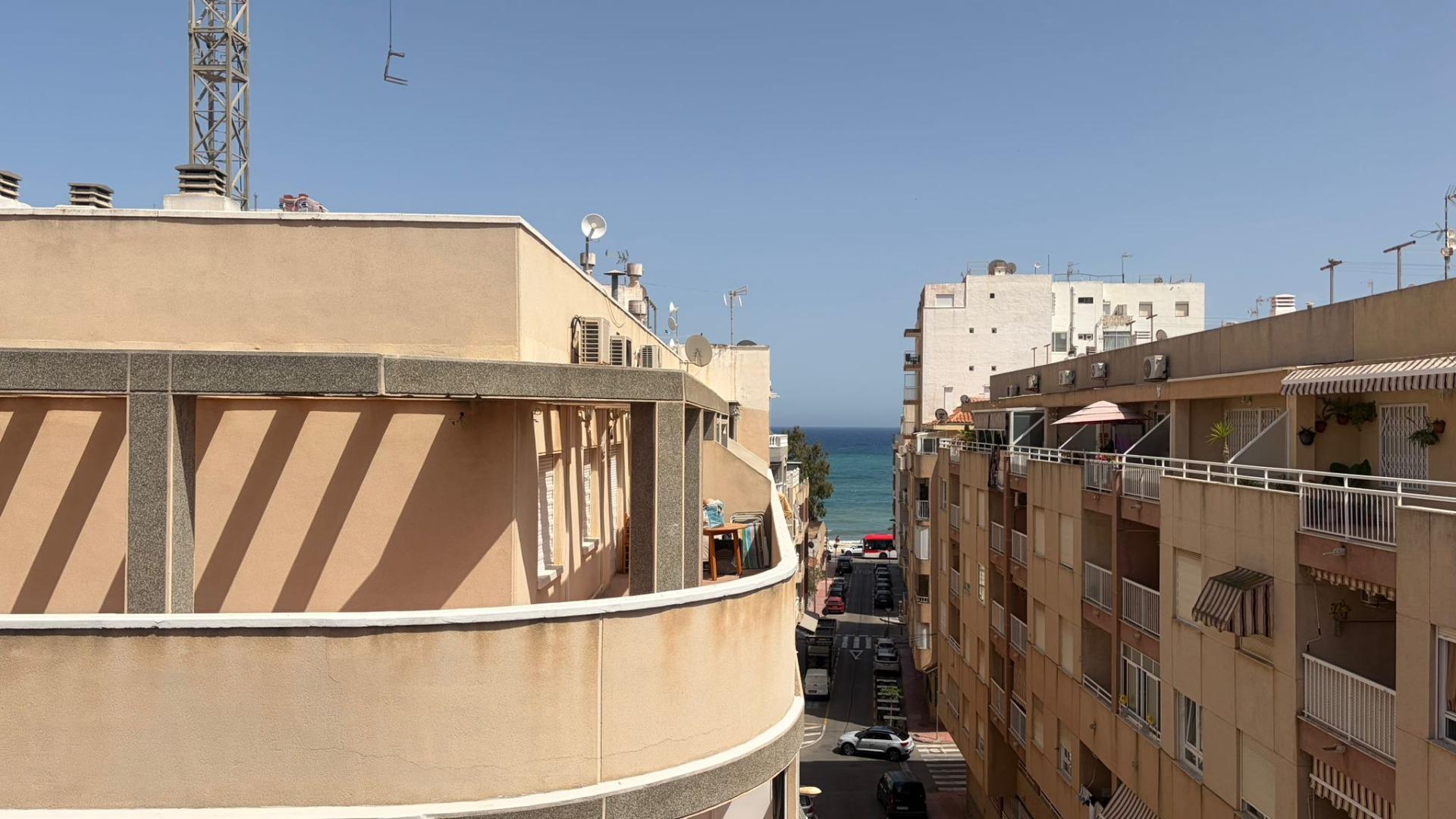 Terrace tiles and exterior wall of penthouse, Playa de los Locos, Torrevieja