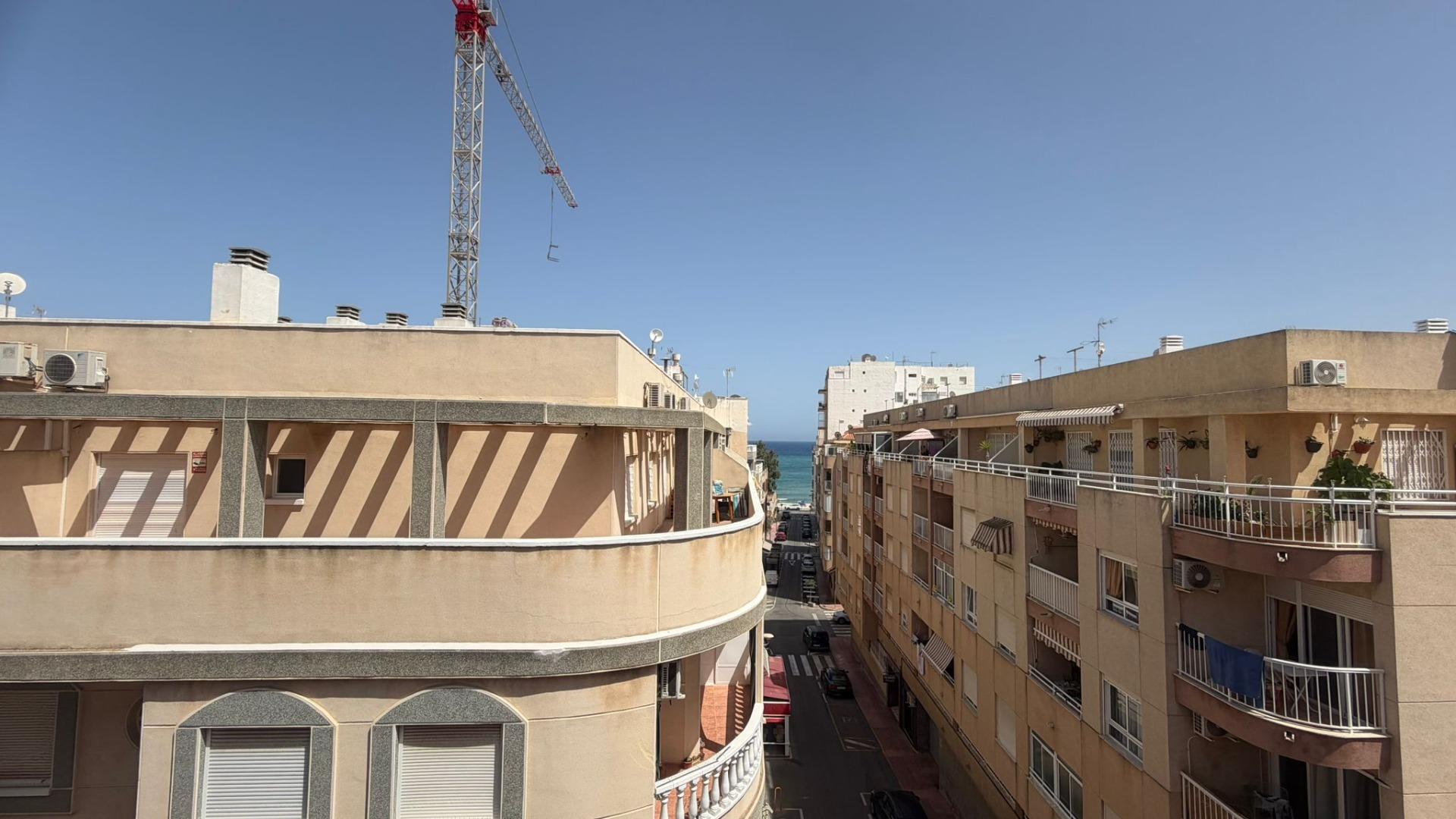 Sea horizon from 4th-floor terrace of penthouse, Playa de los Locos, Torrevieja