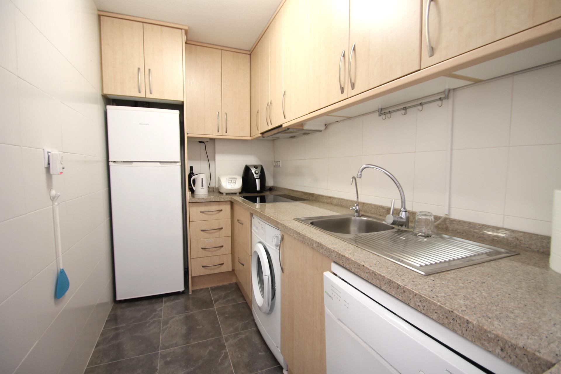Kitchen worktop and appliances in 2-bedroom apartment, El Molino, Torrevieja