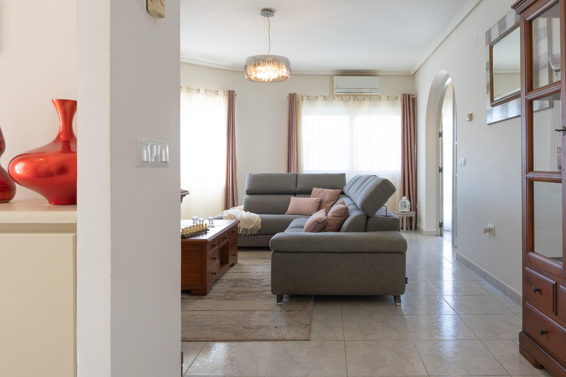 Interior corridor leading to bedrooms, 3-bedroom villa, Playa Flamenca