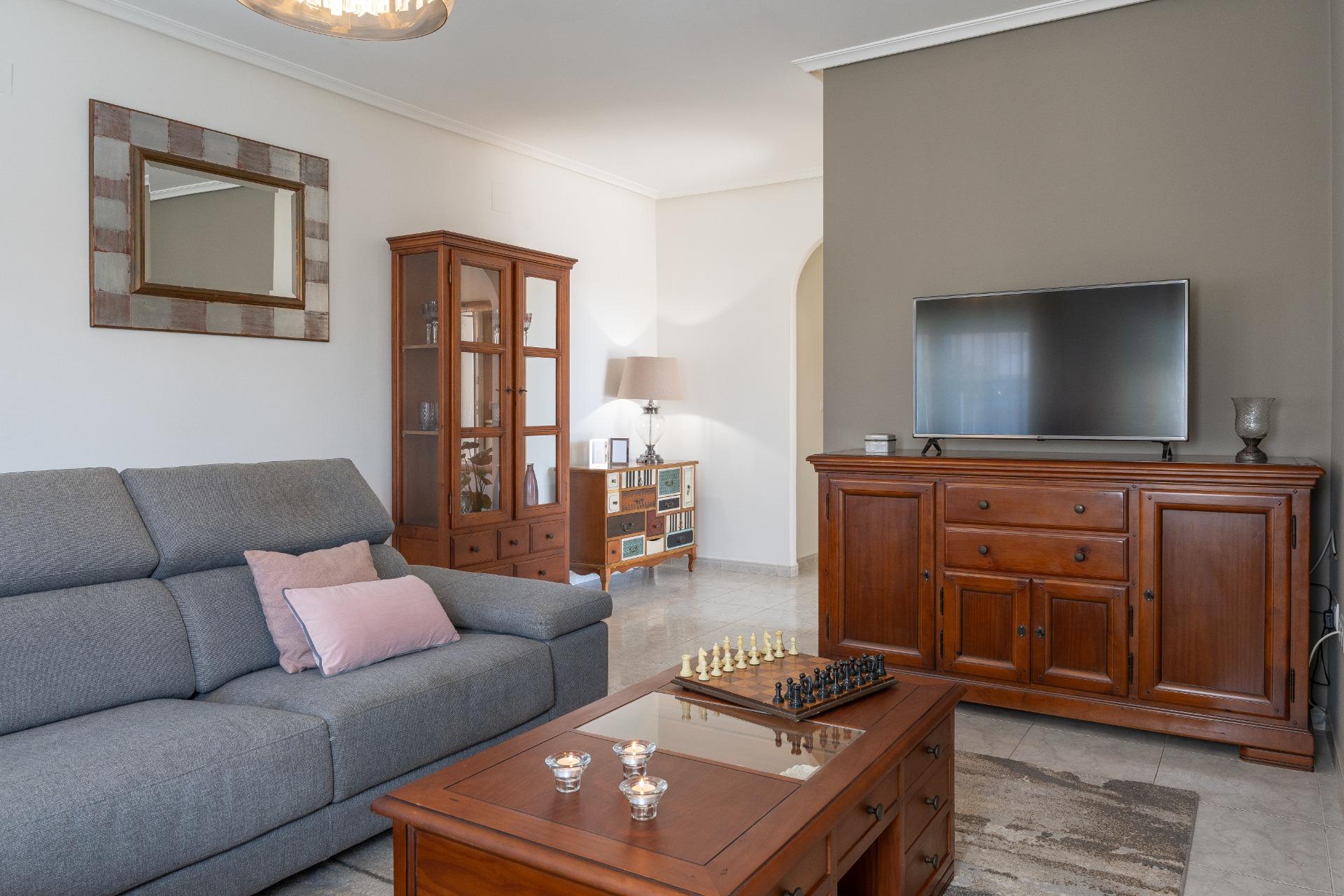 Dining area within open-plan kitchen-diner, Playa Flamenca villa