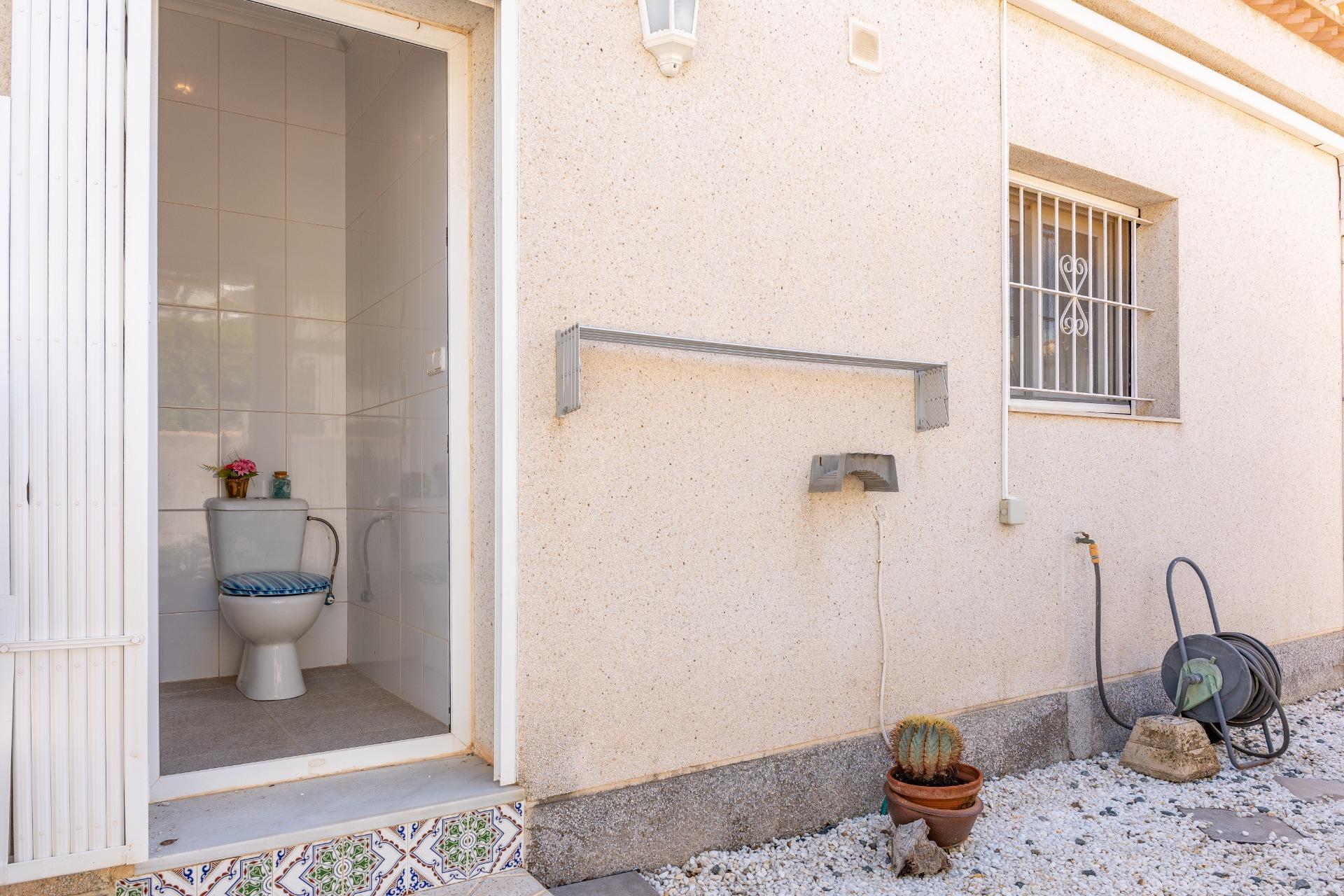 Exterior corner elevation of single-storey villa, Playa Flamenca, Orihuela Costa