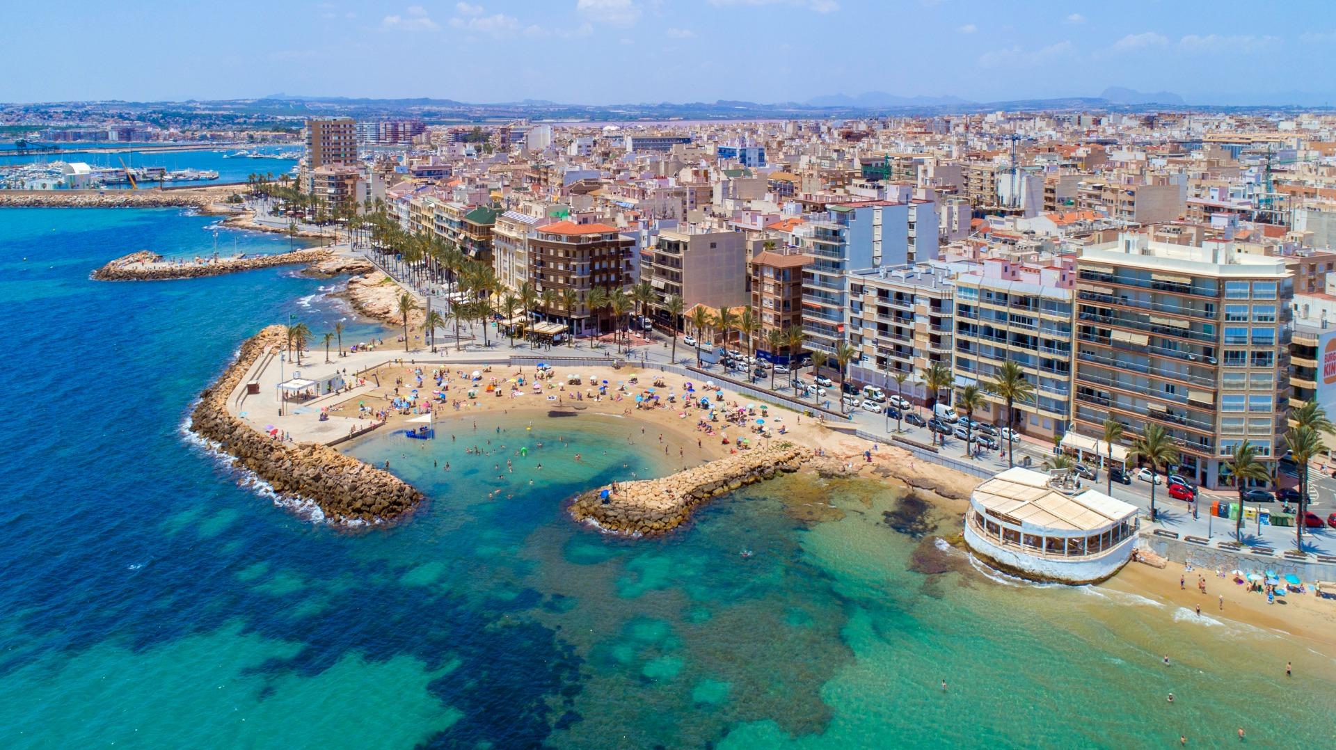 Sea and coastal views from top-floor penthouse terrace, Playa del Cura, Torrevieja
